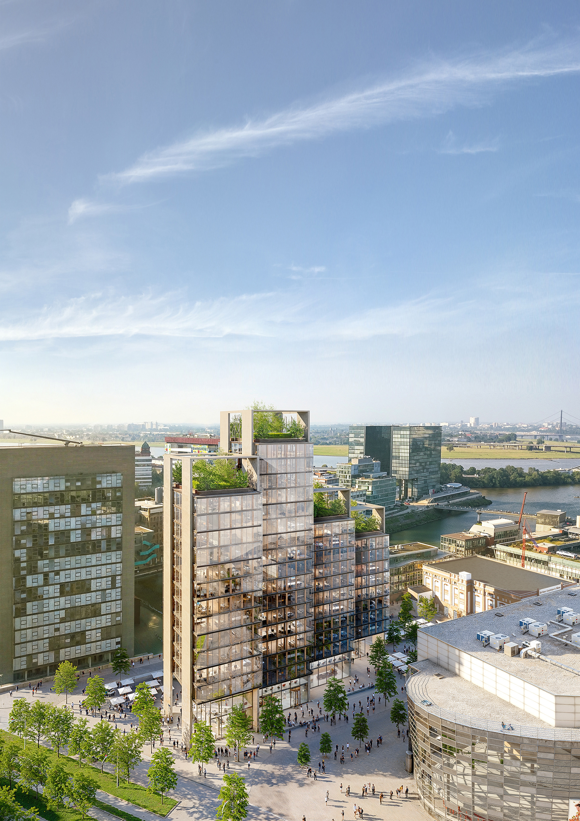 UNIQ TOWERS DÜSSELDORF  /  © CHRISTOPH INGENHOVEN