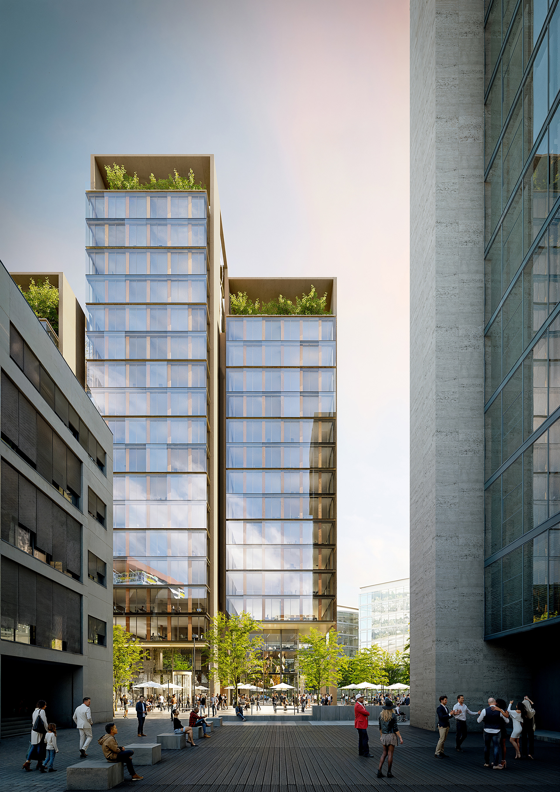 UNIQ TOWERS DÜSSELDORF  /  © CHRISTOPH INGENHOVEN