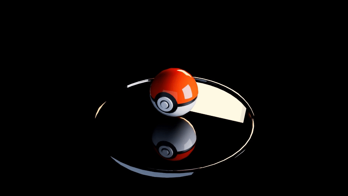 Pokeball modeled in Maya