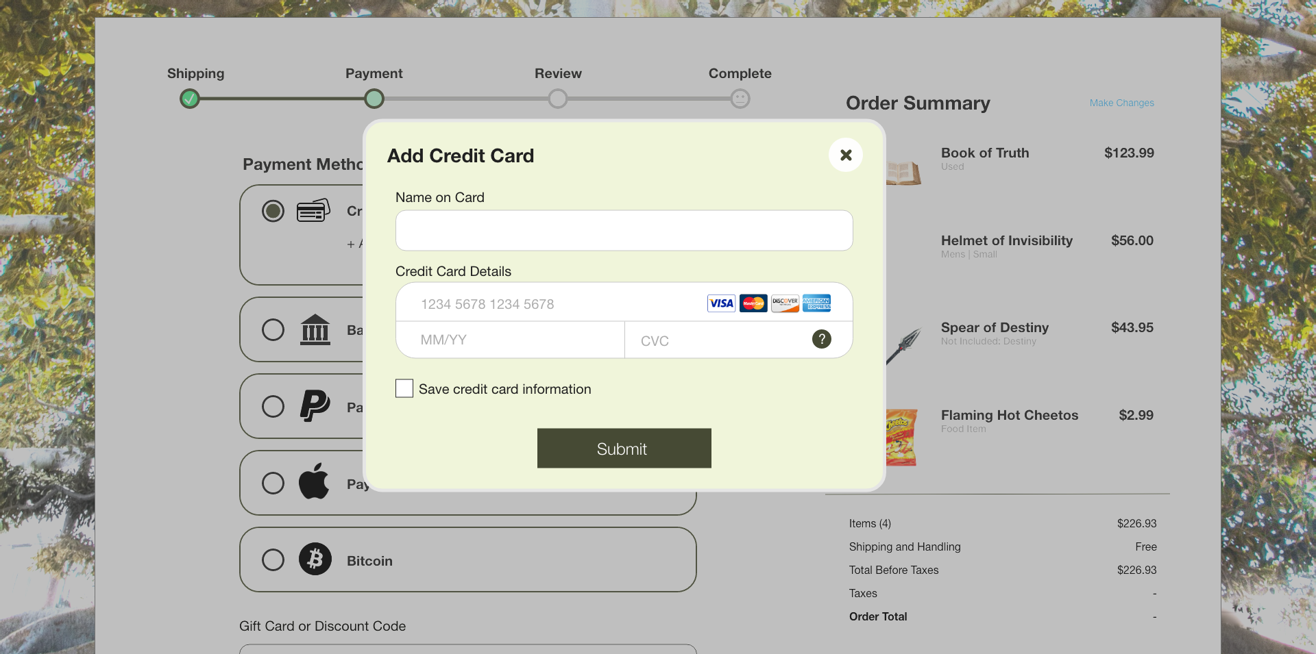 #2 Credit Card Checkout