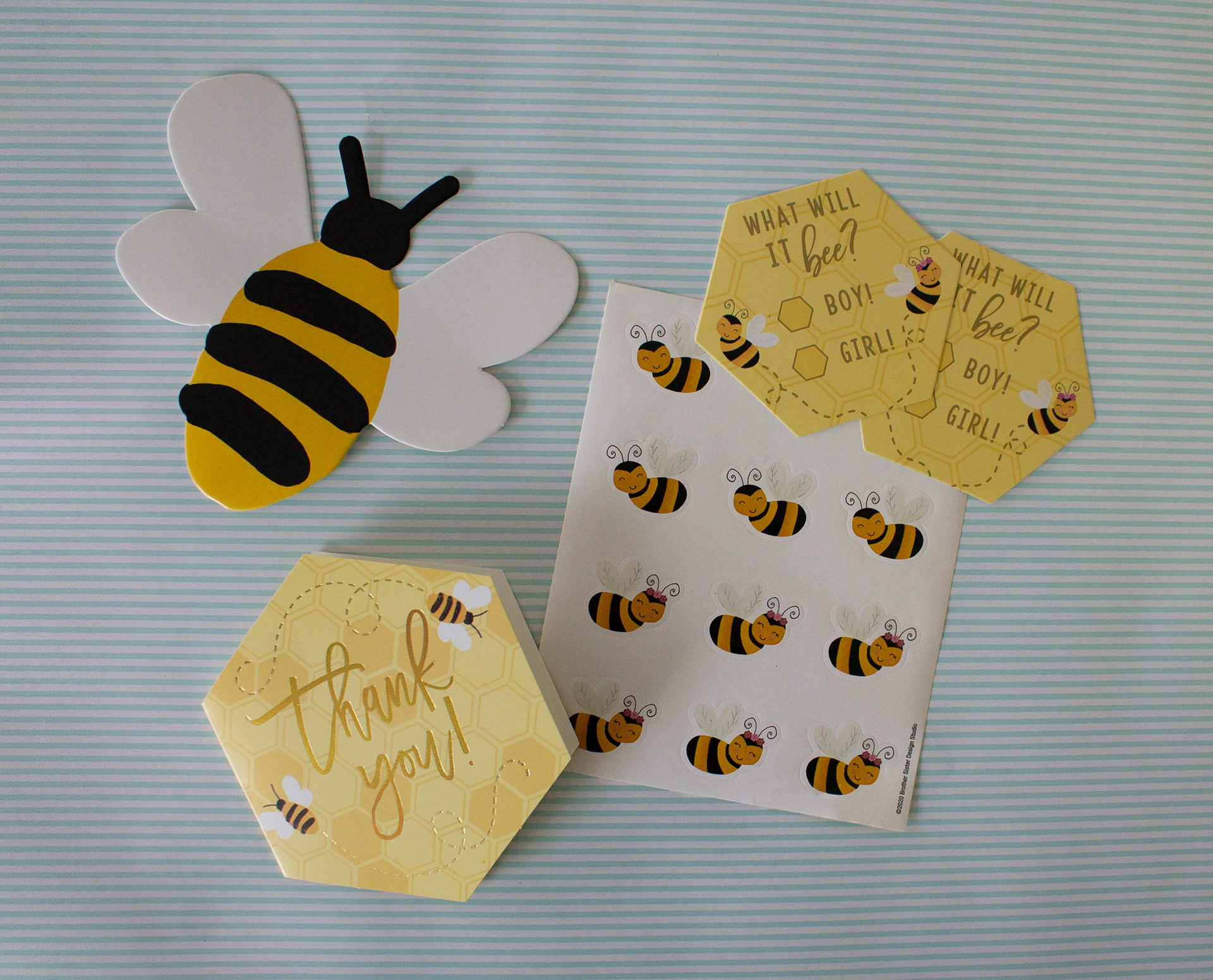Bee Baby Shower Accessories