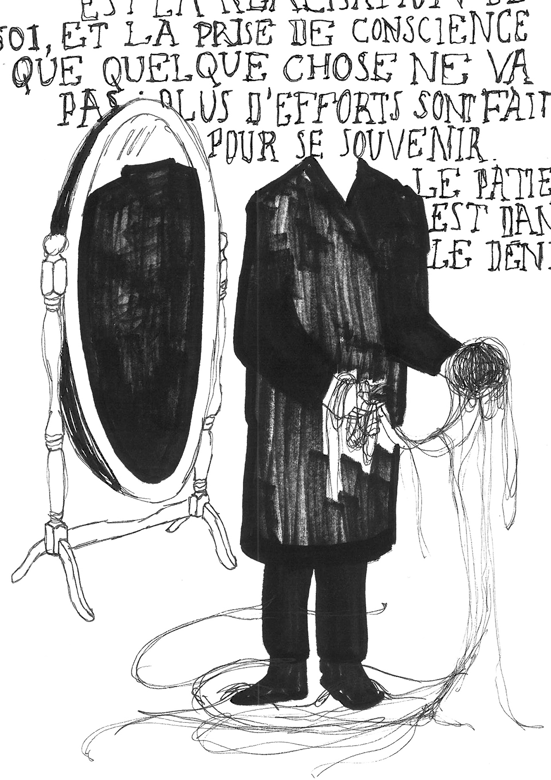 souvenirs (inspiré de l'oeuvre musical de the The Caretaker) - feutres fins