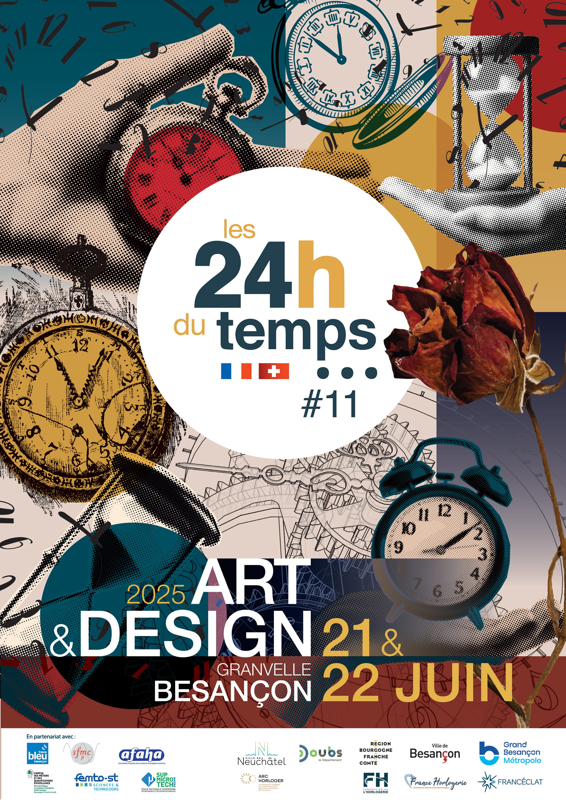 Proposition visuel événement 24 Heures du temps Besançon 2025