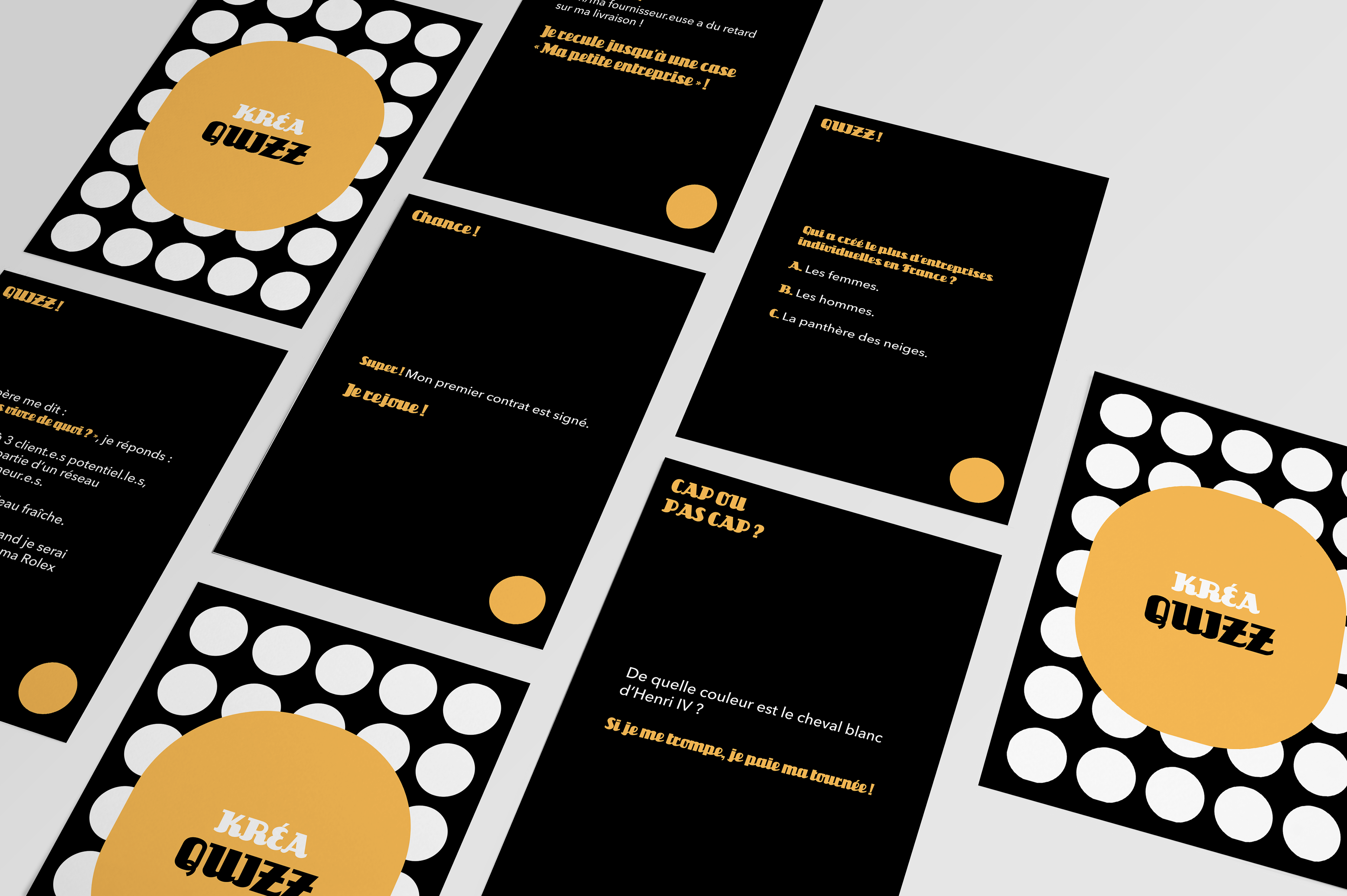 Mise en situation des cartes KréaQuizz