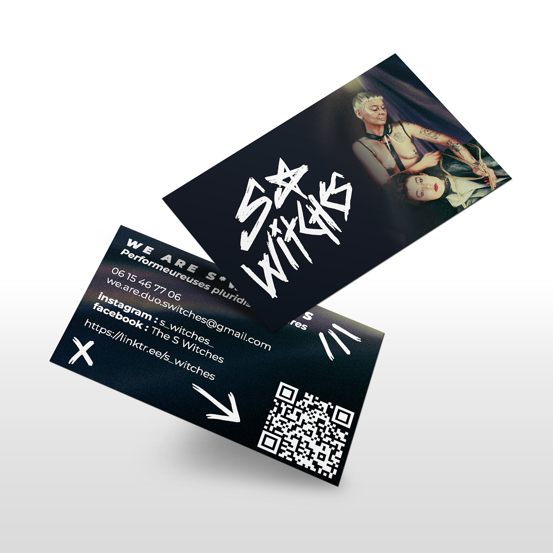 Mise en situation de la carte de visite de S*WITCHES