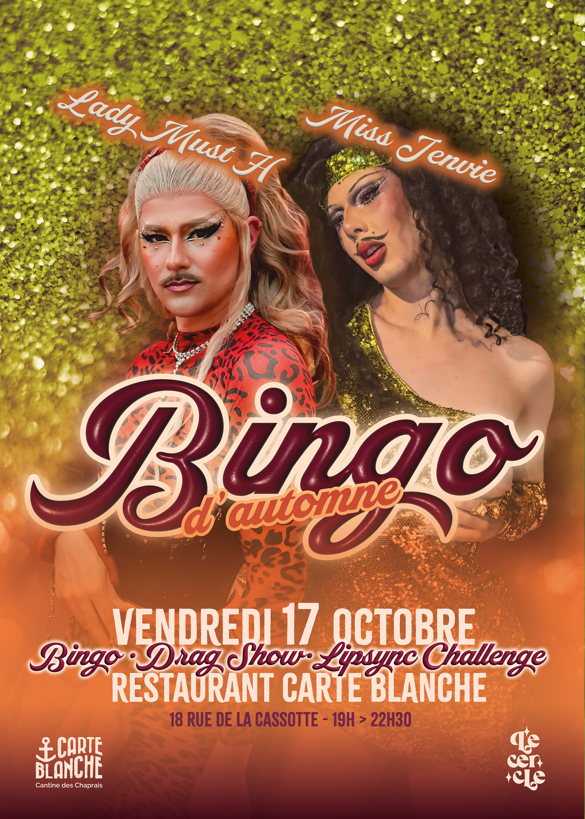 Visuel soirée bingo associative LGBTQIA+ 2025