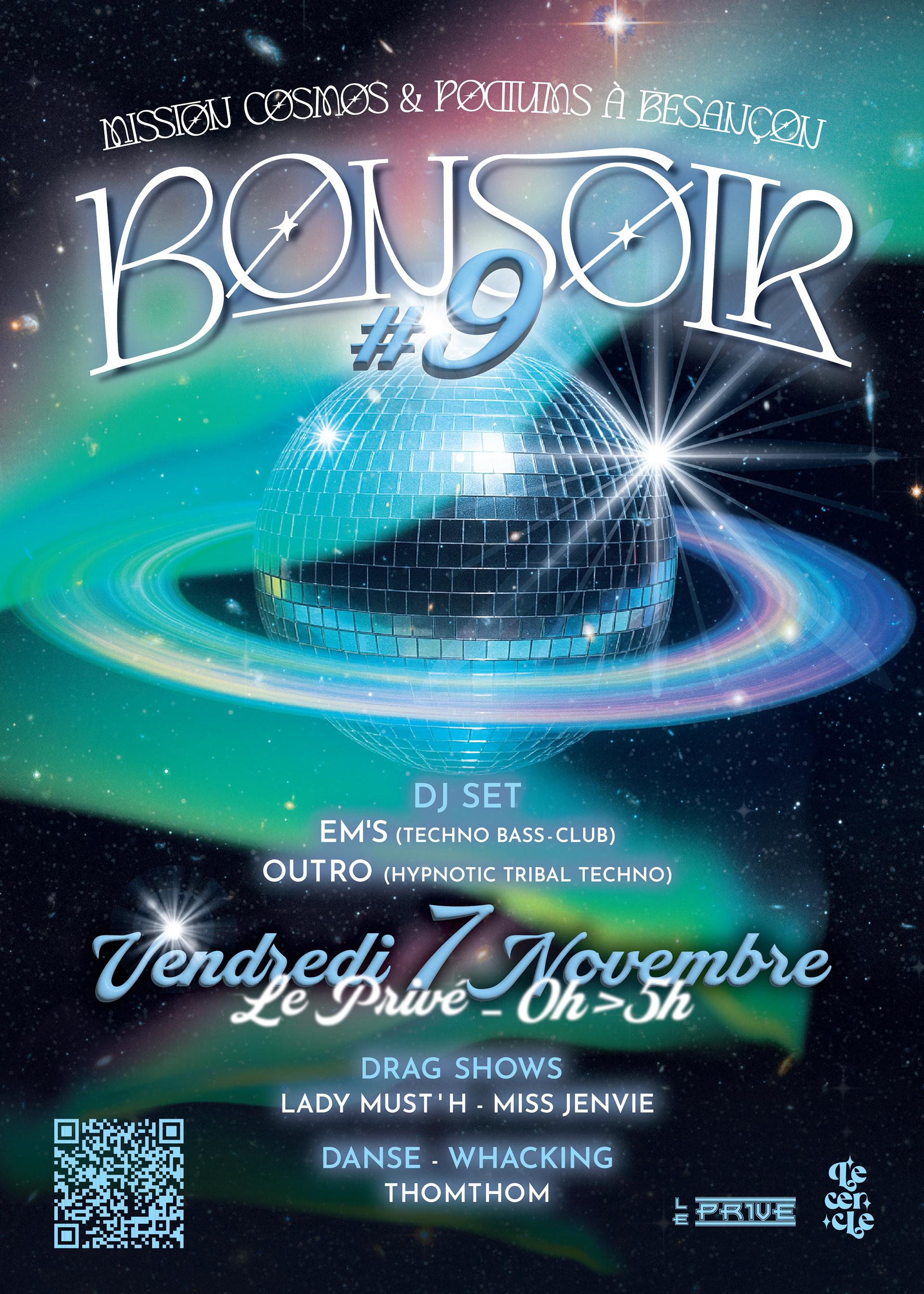 Visuel soirée de rentrée associative LGBTQIA+ 2025