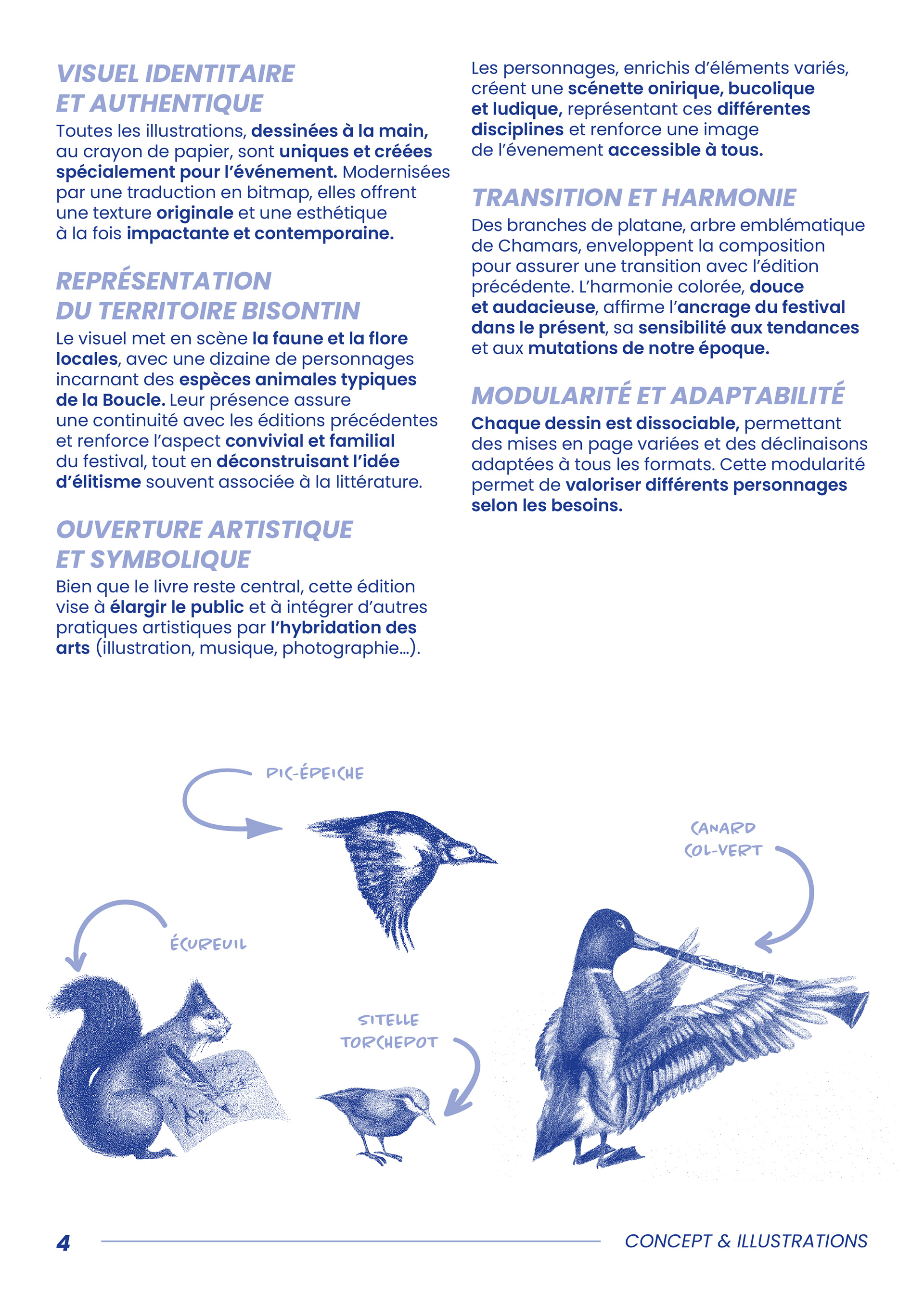 Page du dossier de présentation - Page explicative et illustrations 1