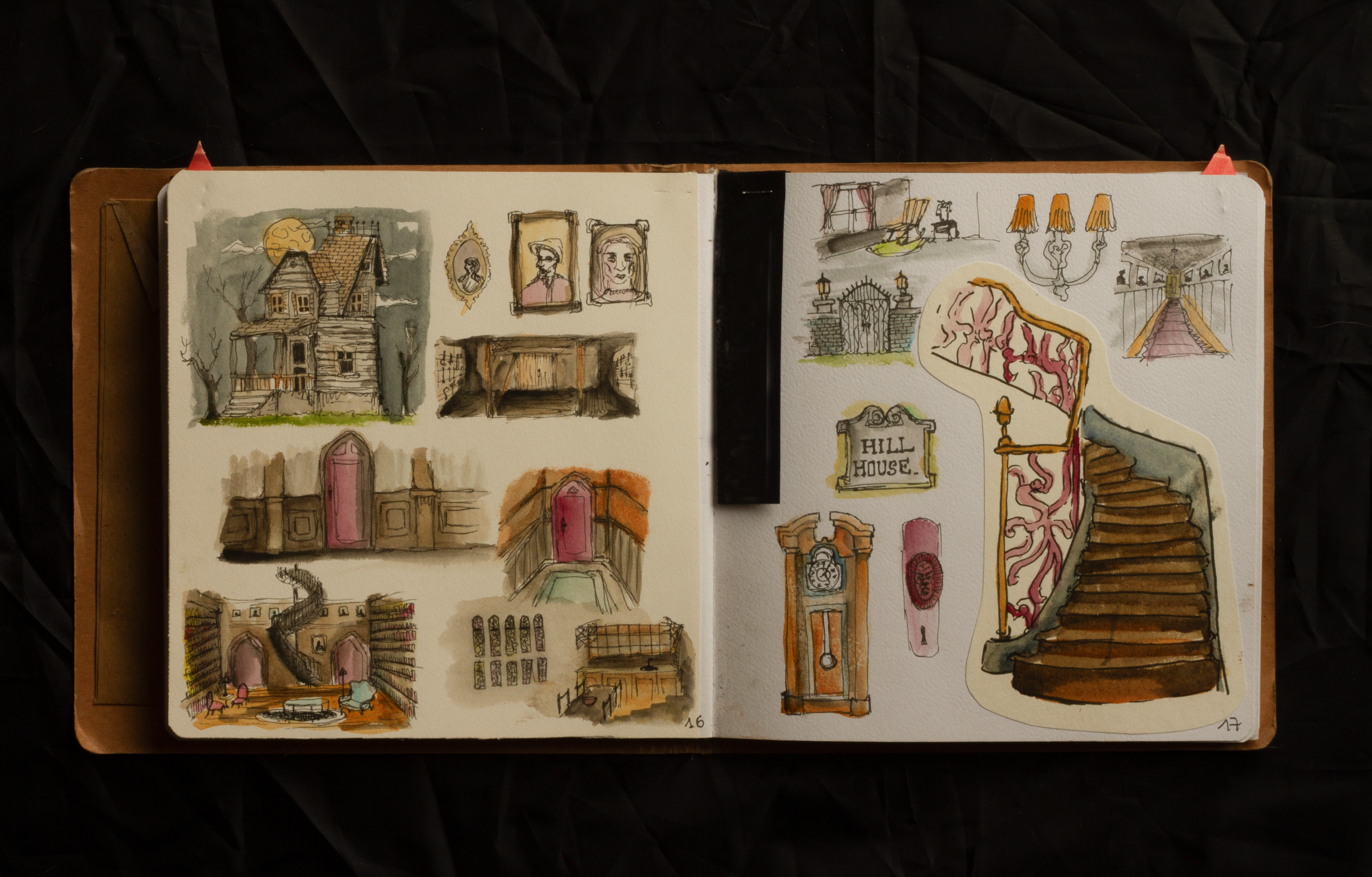 Double page du carnet de recherches