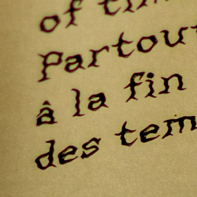 Zoom sur la typographie utilisée