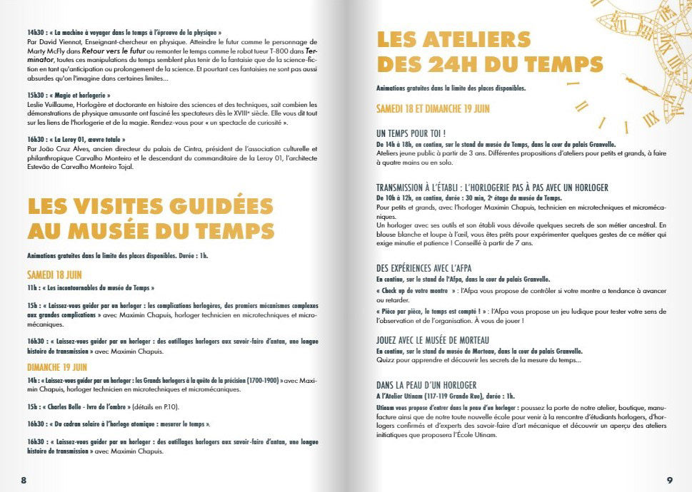 Livret de présentation de l'évènement