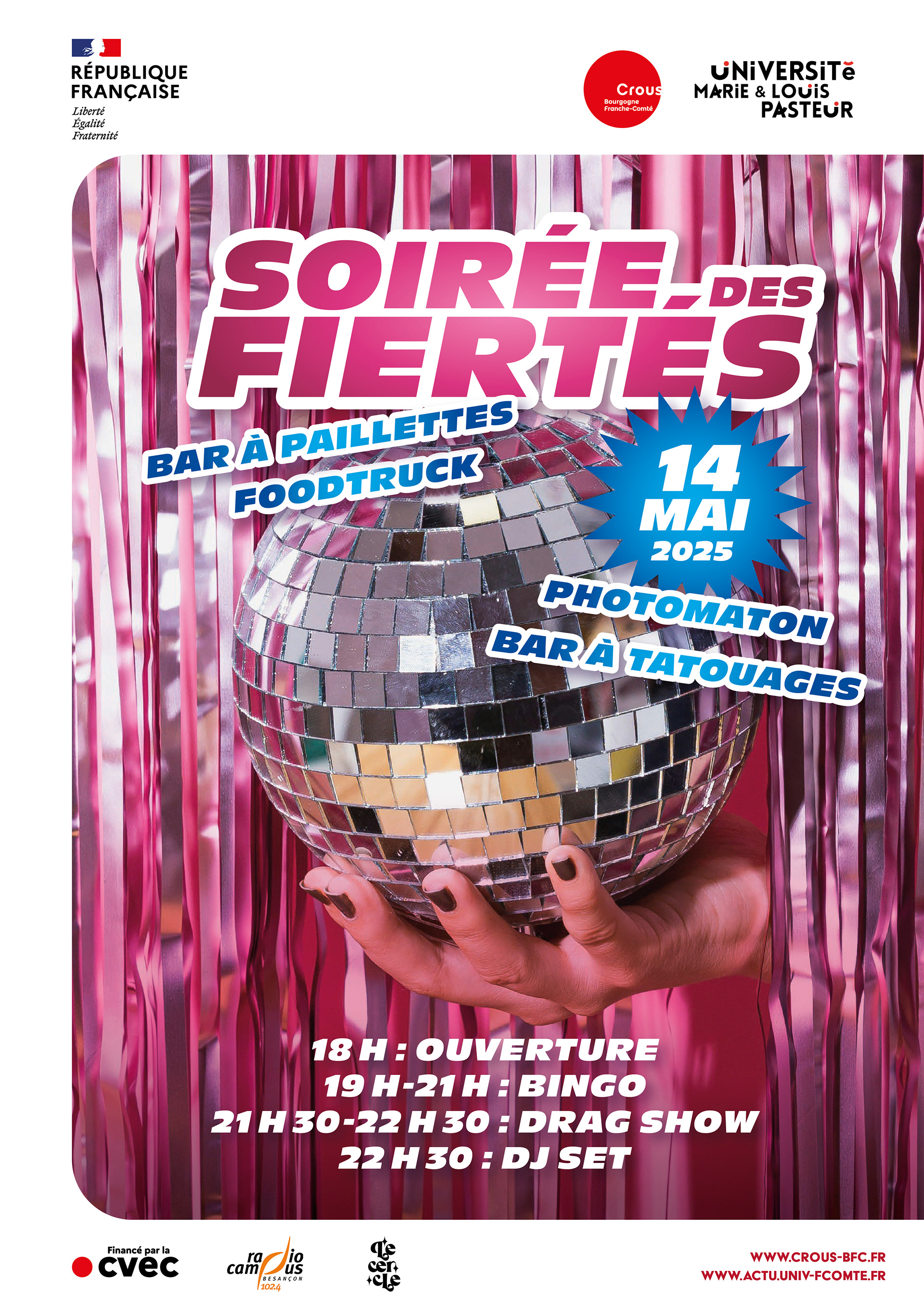 Visuel soirée de l'université de Besançon 2025