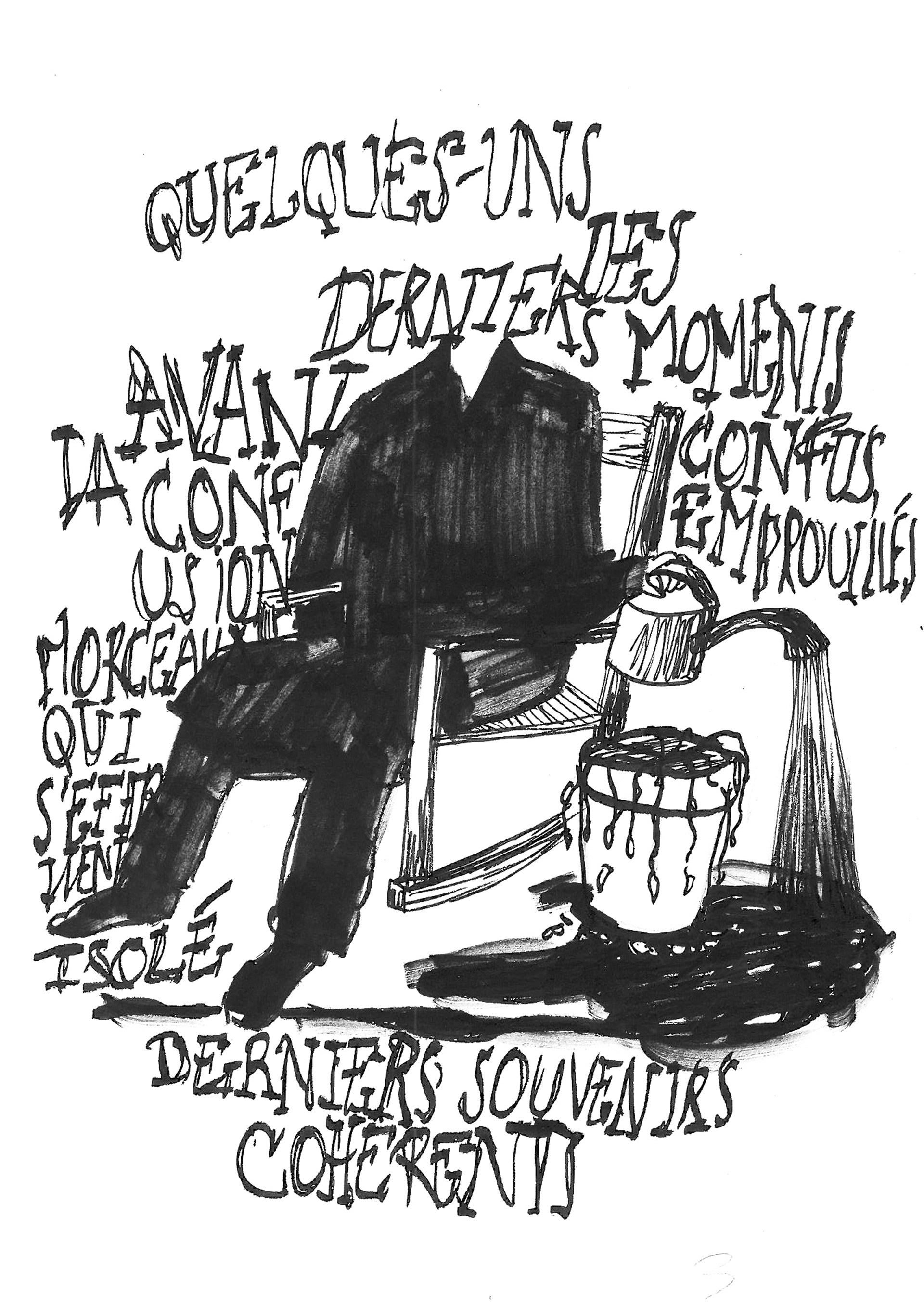 confusion (inspiré de l'oeuvre musical de the The Caretaker) - feutres fins