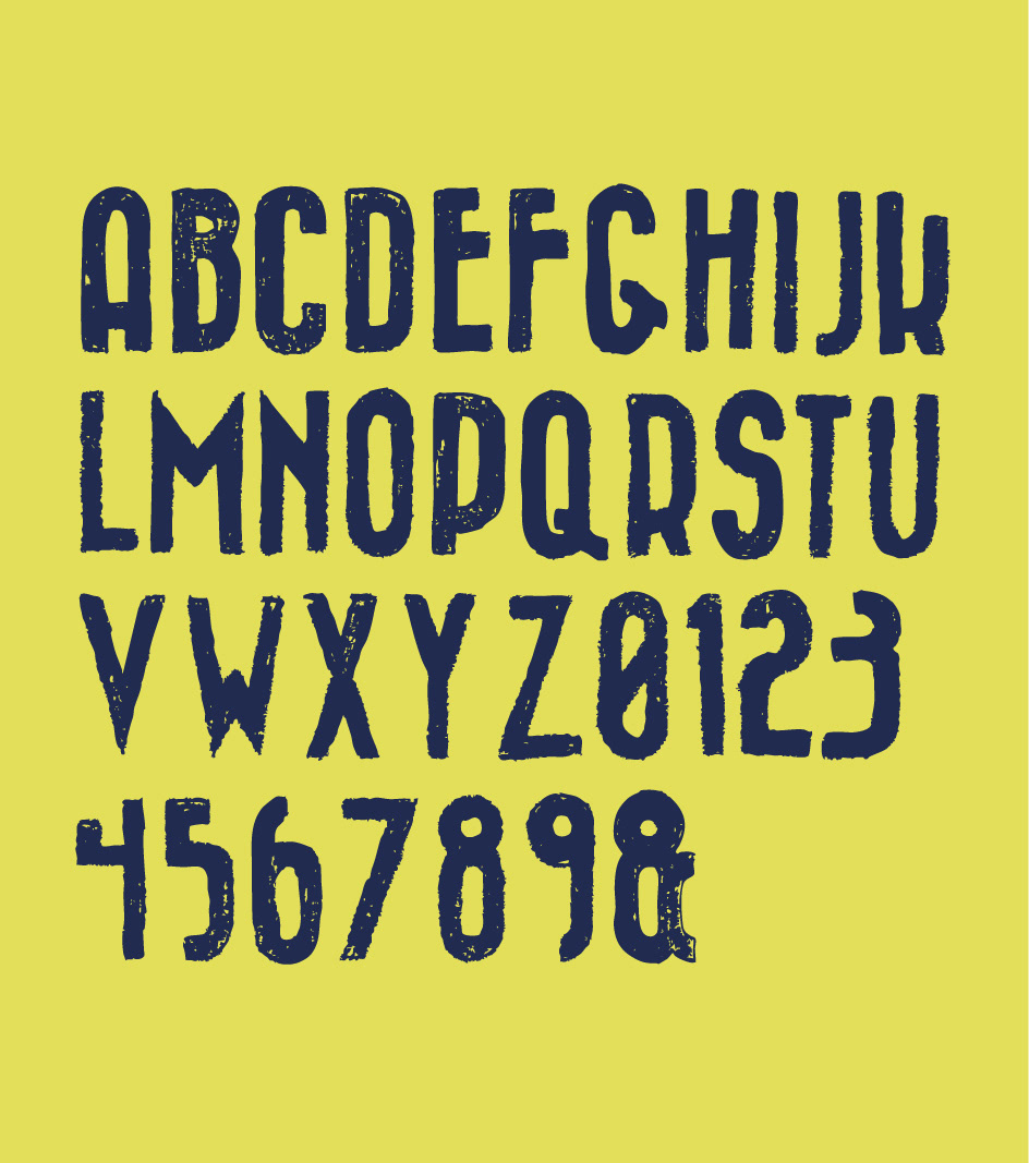 Typographie Bazar reprise à la main