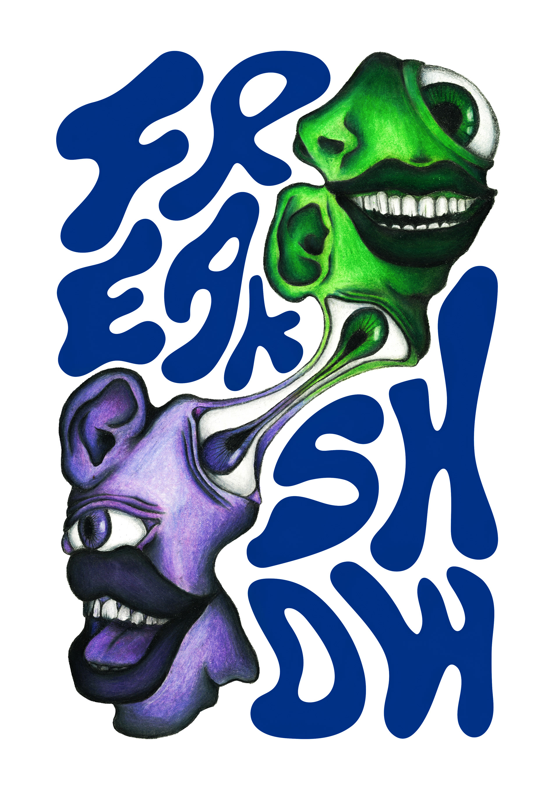 freak show - crayons de couleurs et adhésif teinté