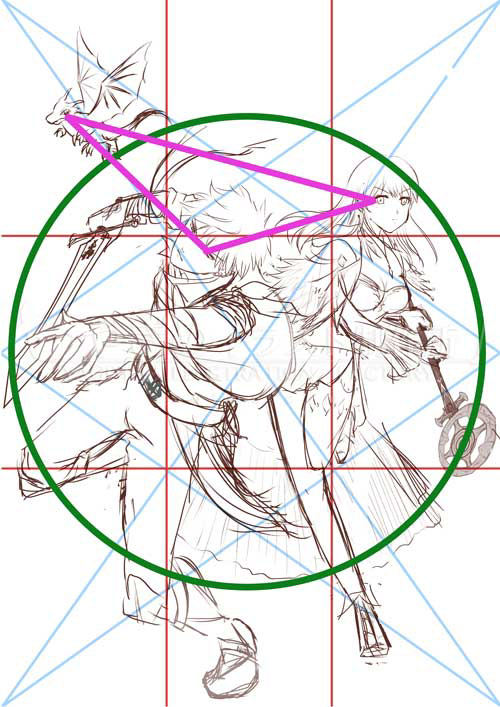 表紙絵の構図概念図