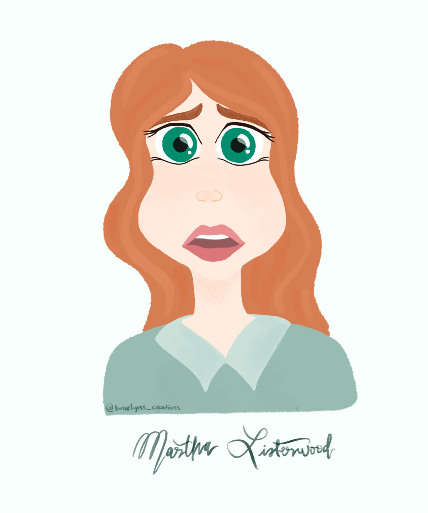 Digital illustration of fictional character, Martha Listerwood
