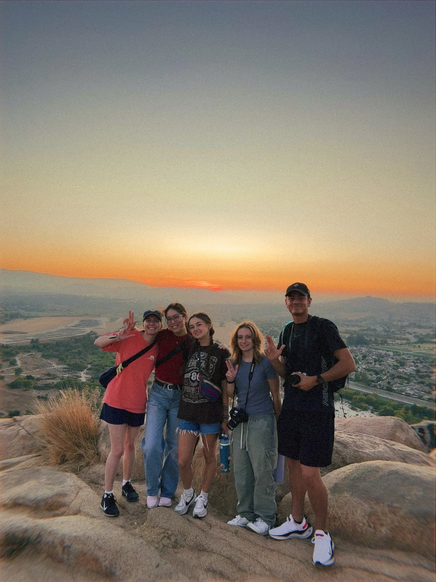 Students at the top of Mt. Rubidoux