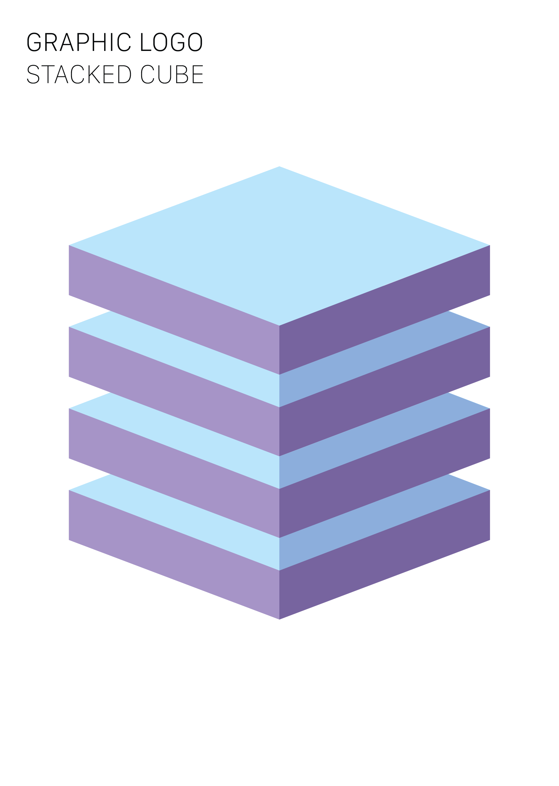Revamped stacked cube logo with more prominent colours and style.