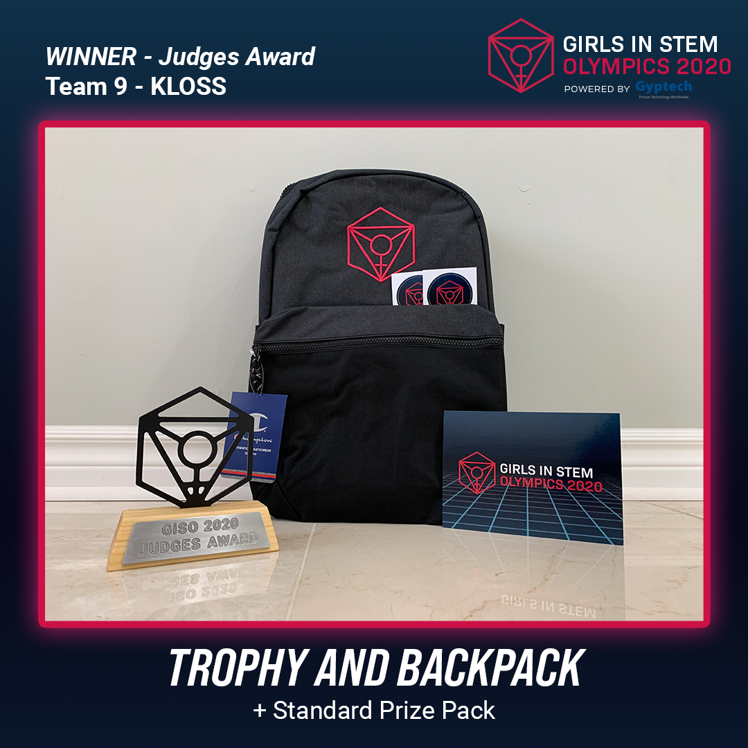 Graphic of prizes given to the team winners of the "Judges Award". Prizes featured in this graphic were designed by Chau Nguyen and Lawrence Mak.