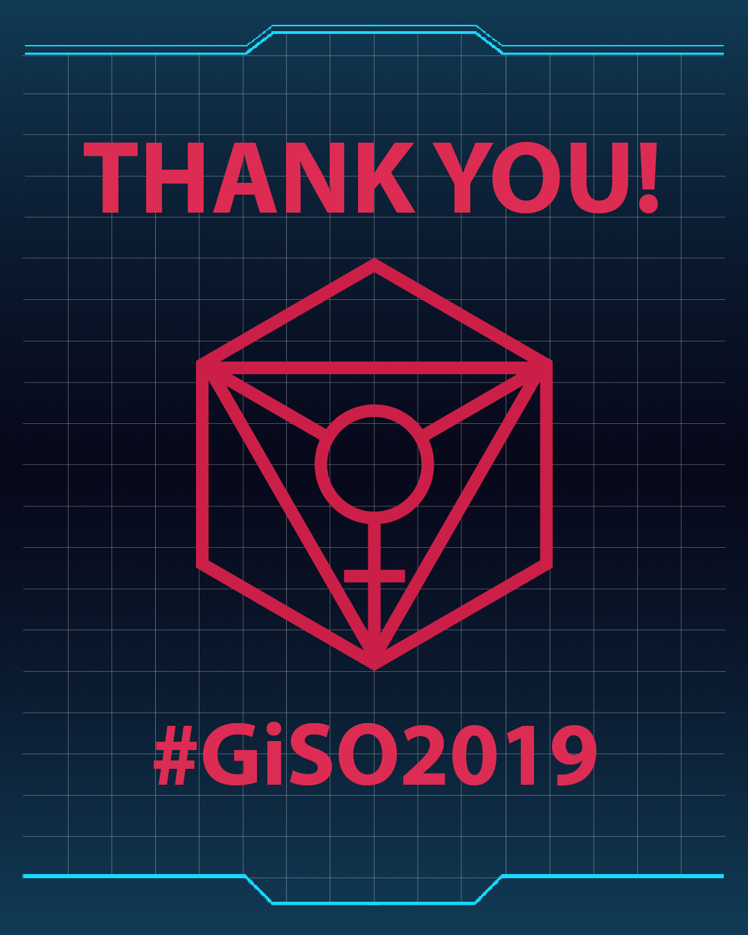 Graphic thanking participants for coming to GiSO 2019.