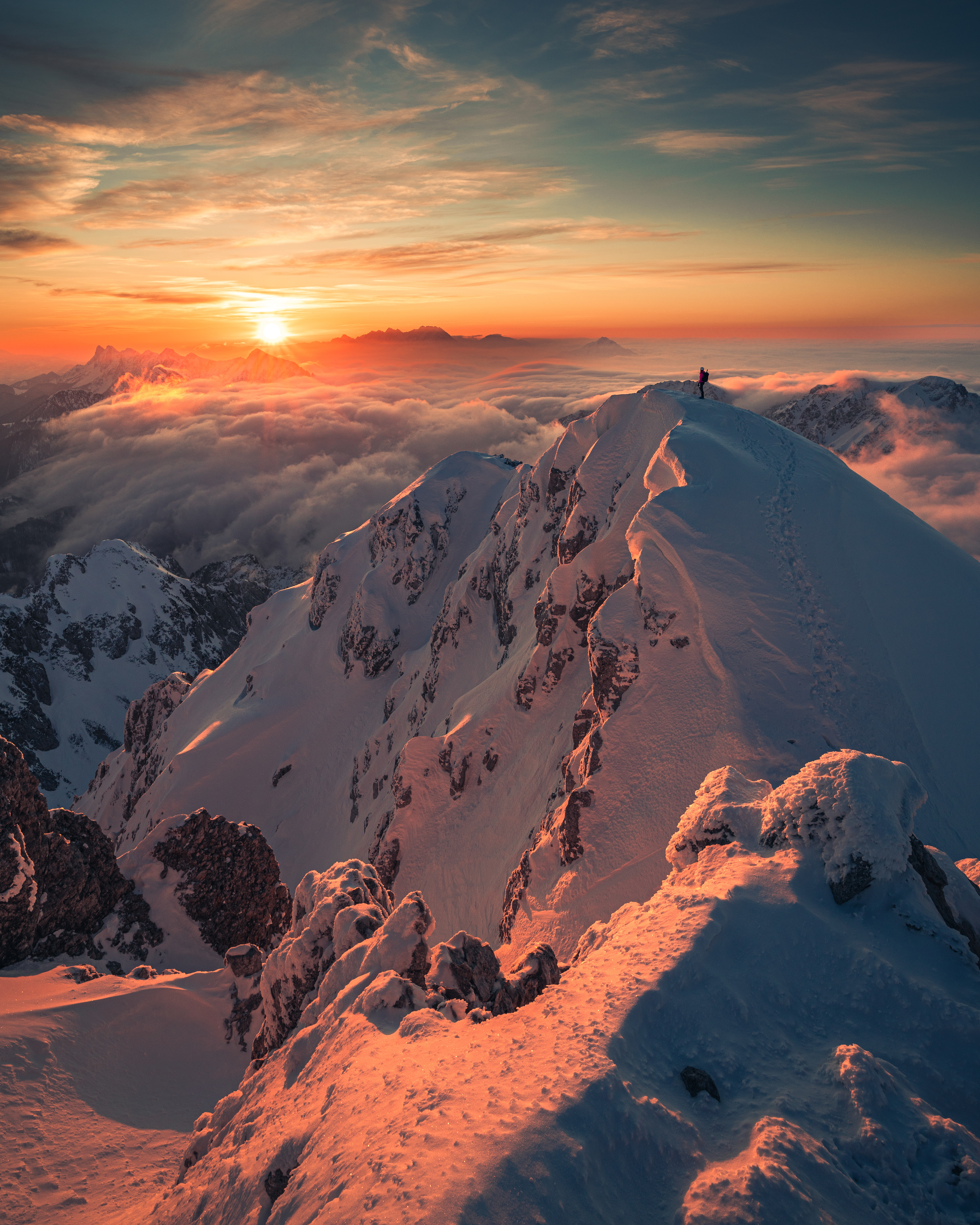 Sunrise above the Karawanks
