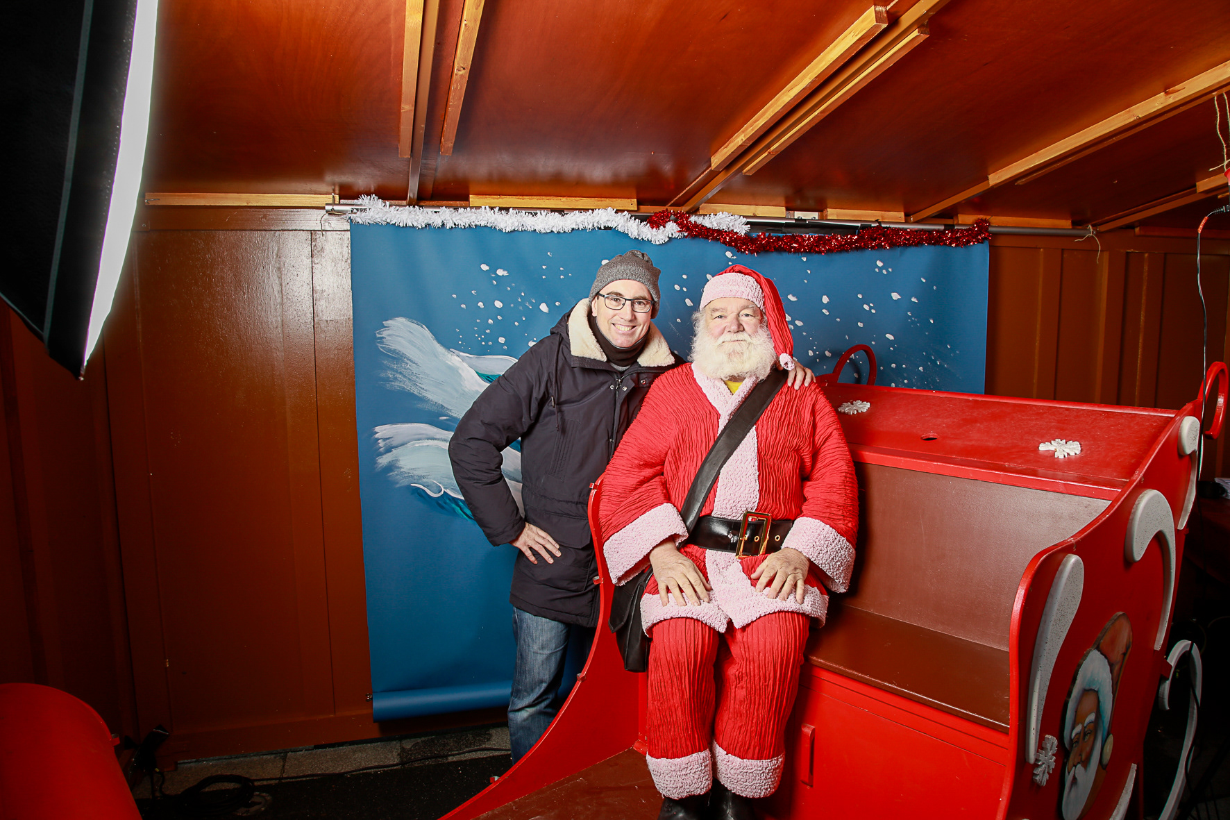 Le Pêre Noël prêt pour une photo