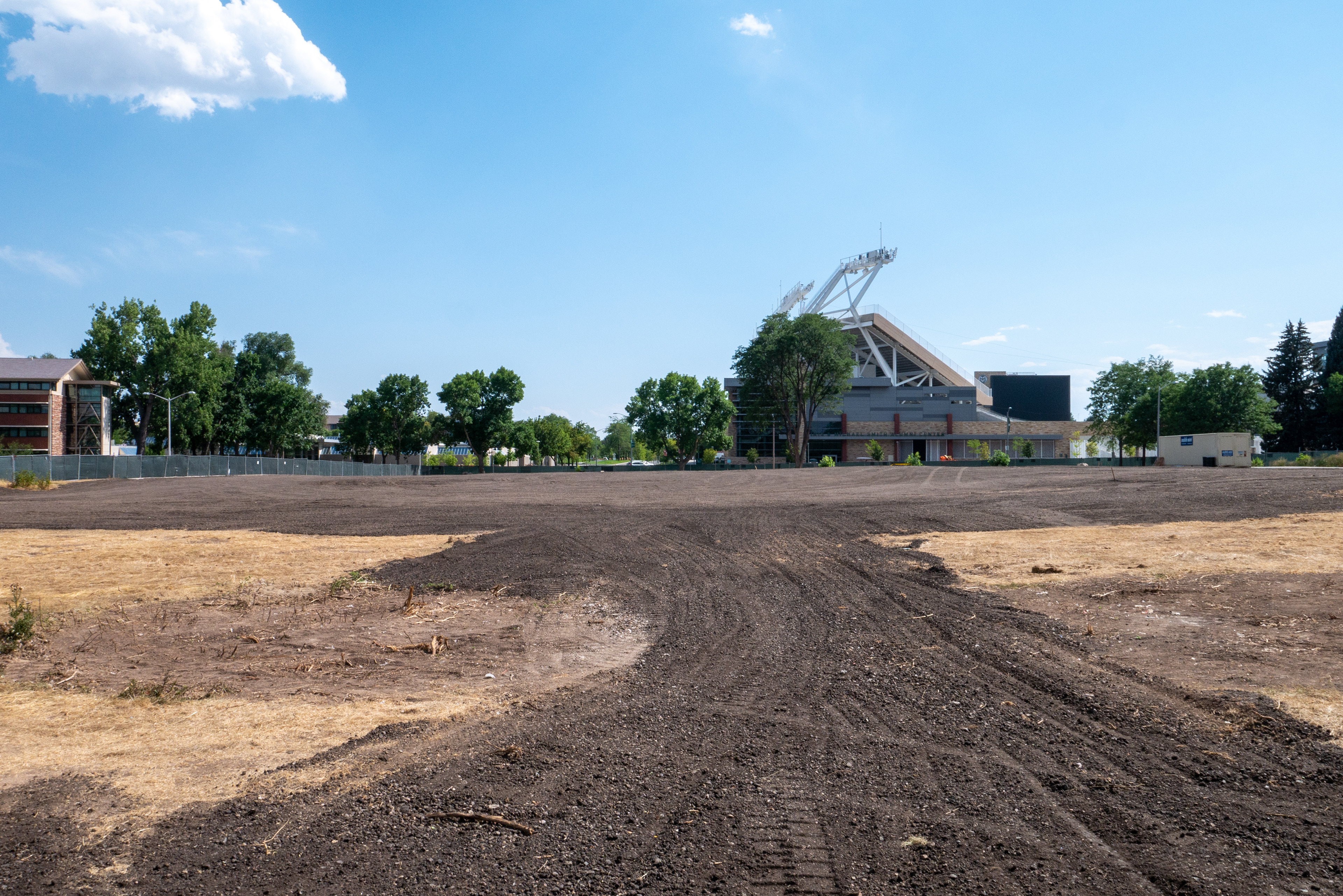 Empty lot, looking south