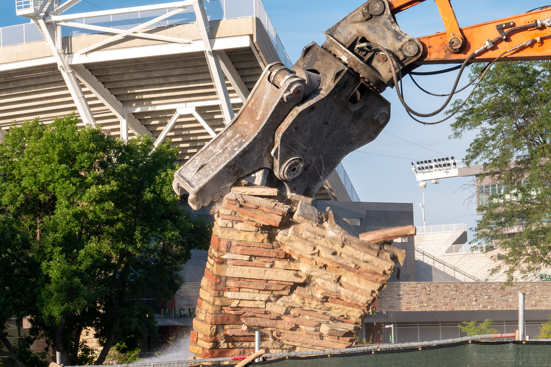 Demolition of the last standing piece of Aylesworth Hall