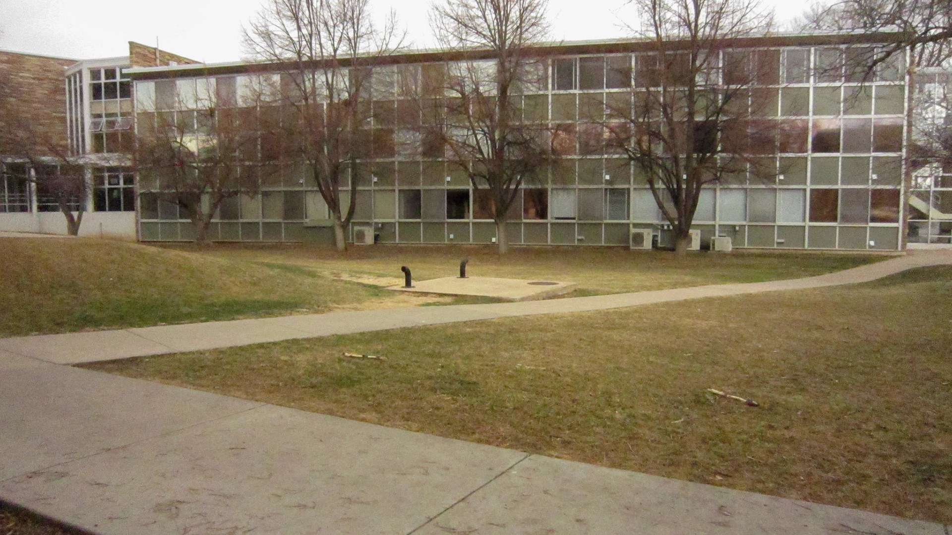 South-facing side of the NE wing