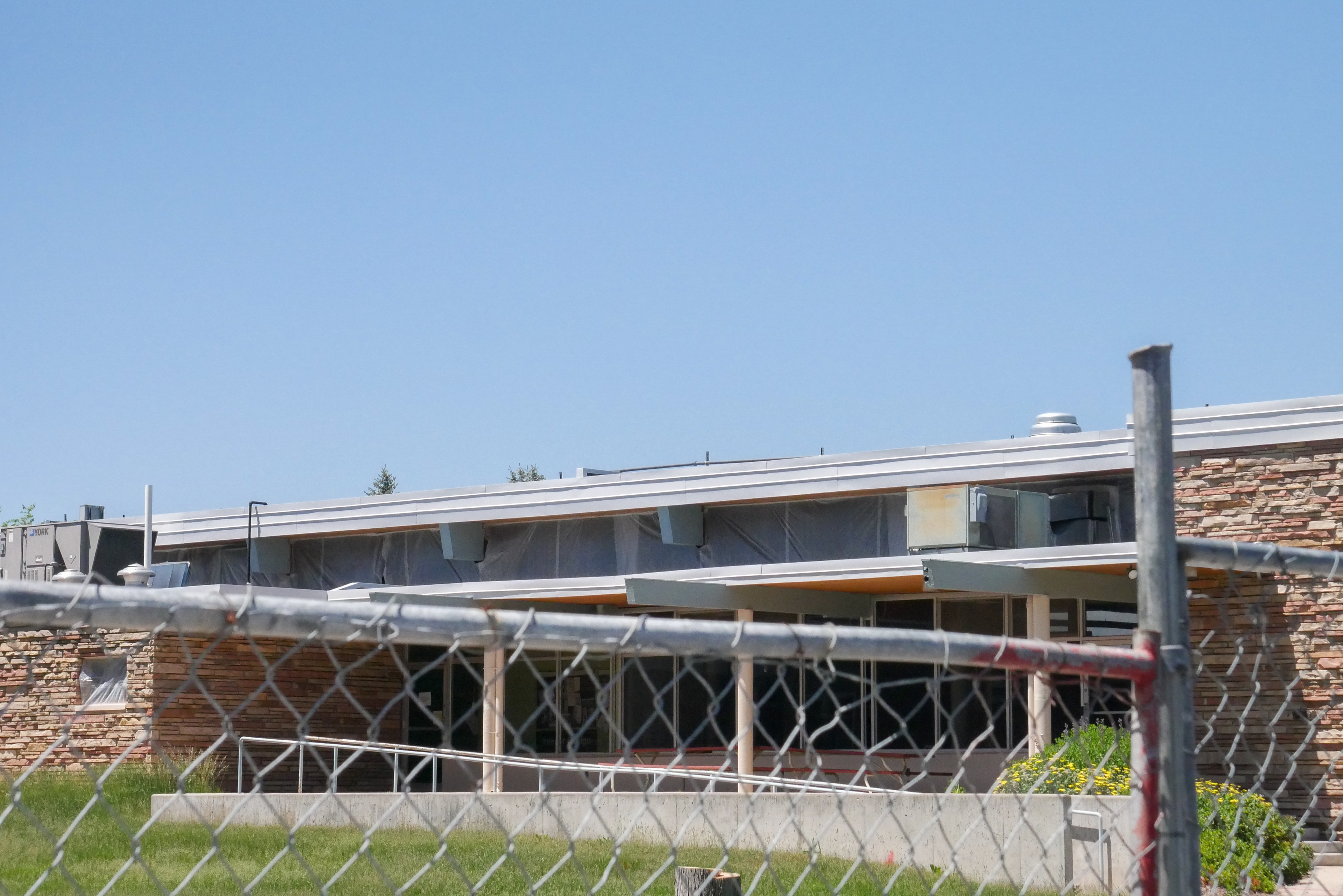 Fences surround the south-facing side of the core