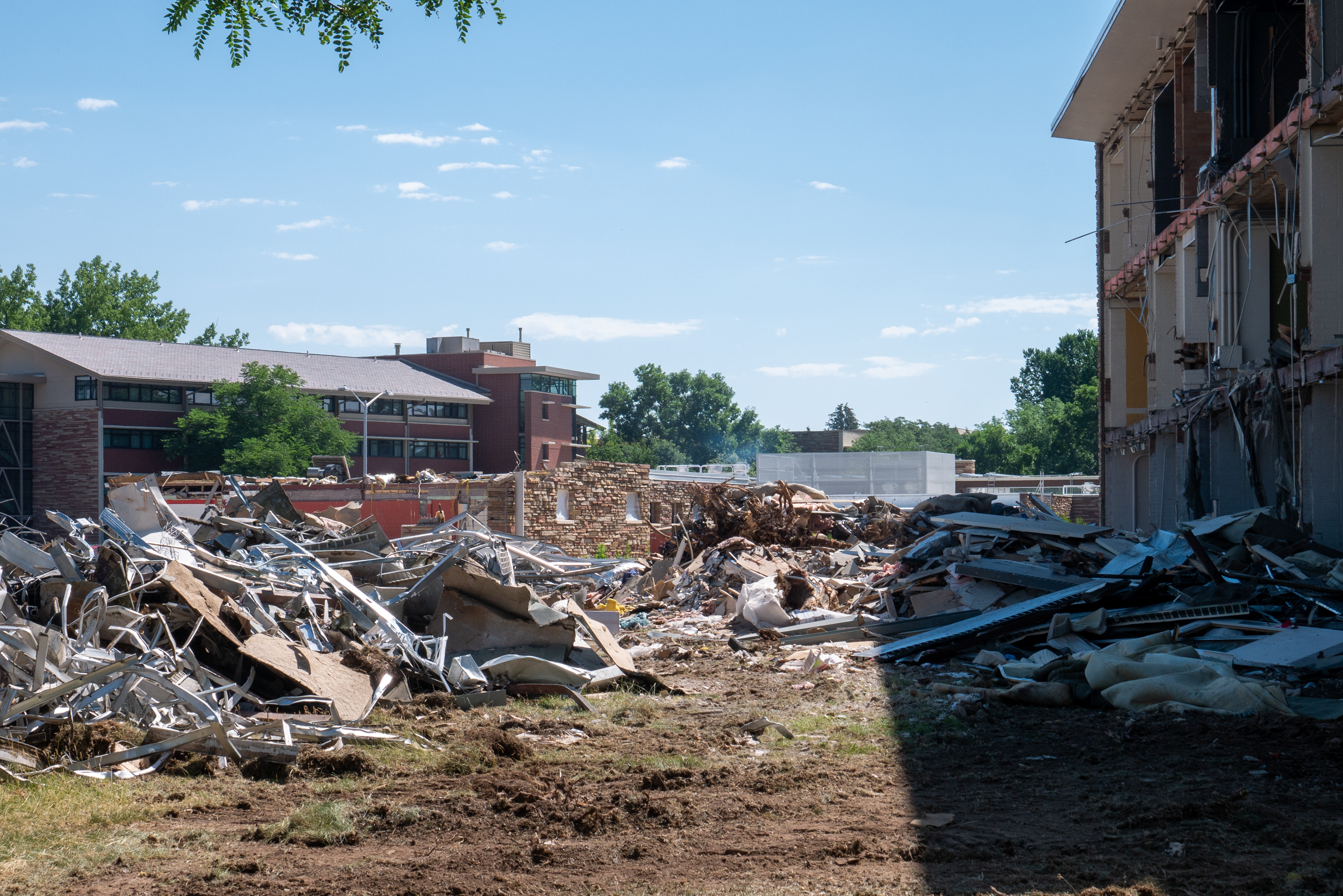 Rubble from the core, west-facing side
