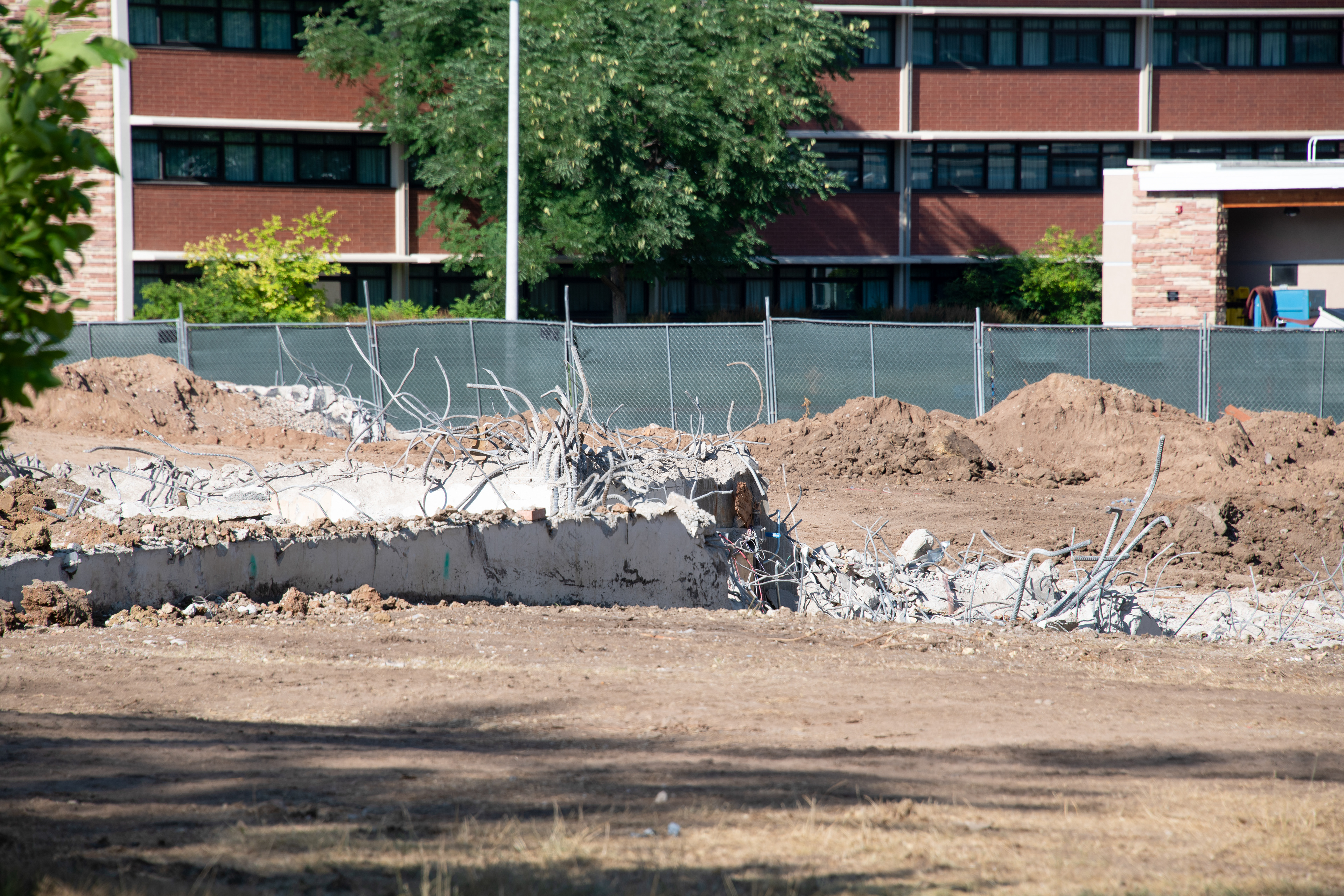 Foundation of the southern wings, south-facing side