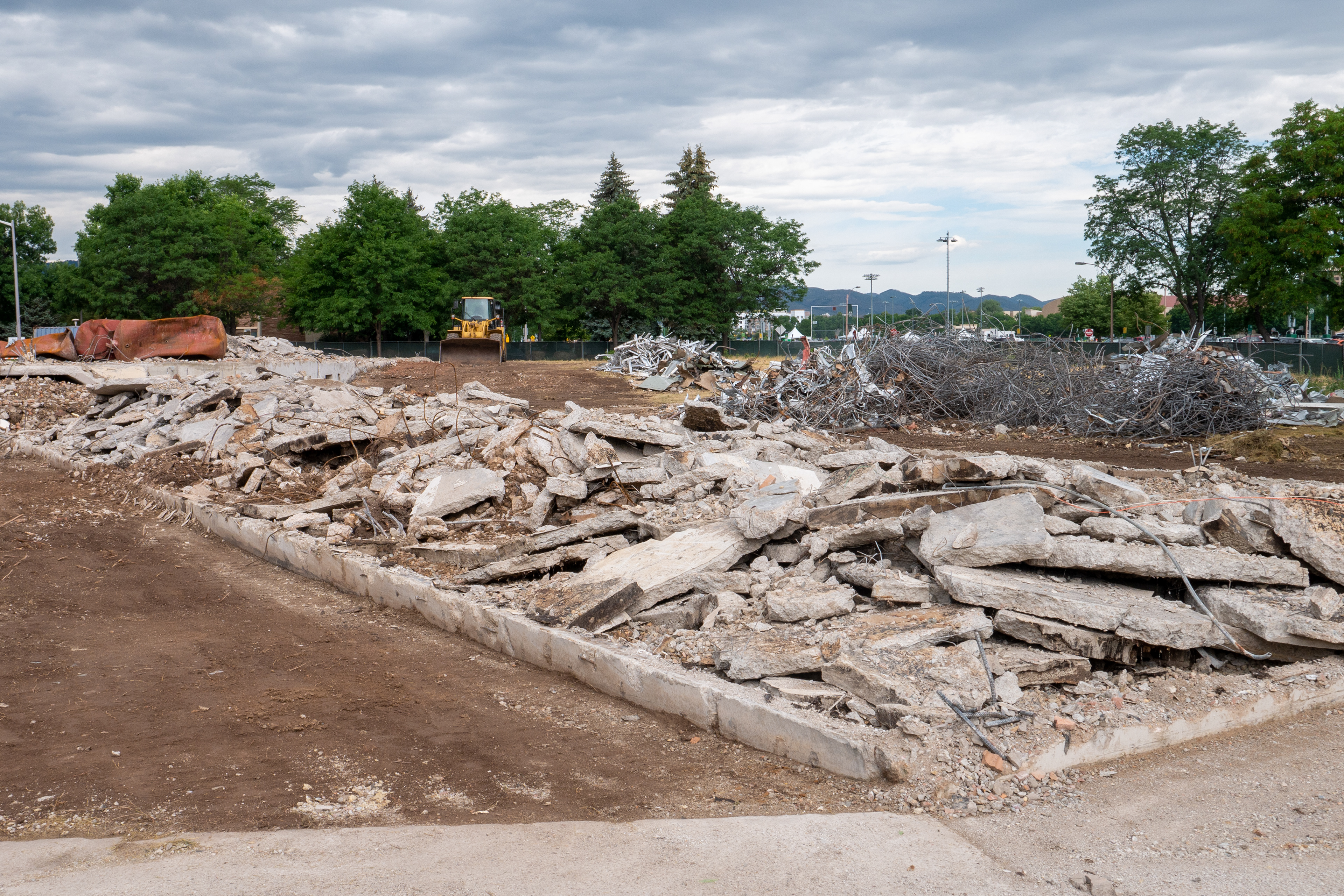 Broken foundation of the NE wing, east-facing side