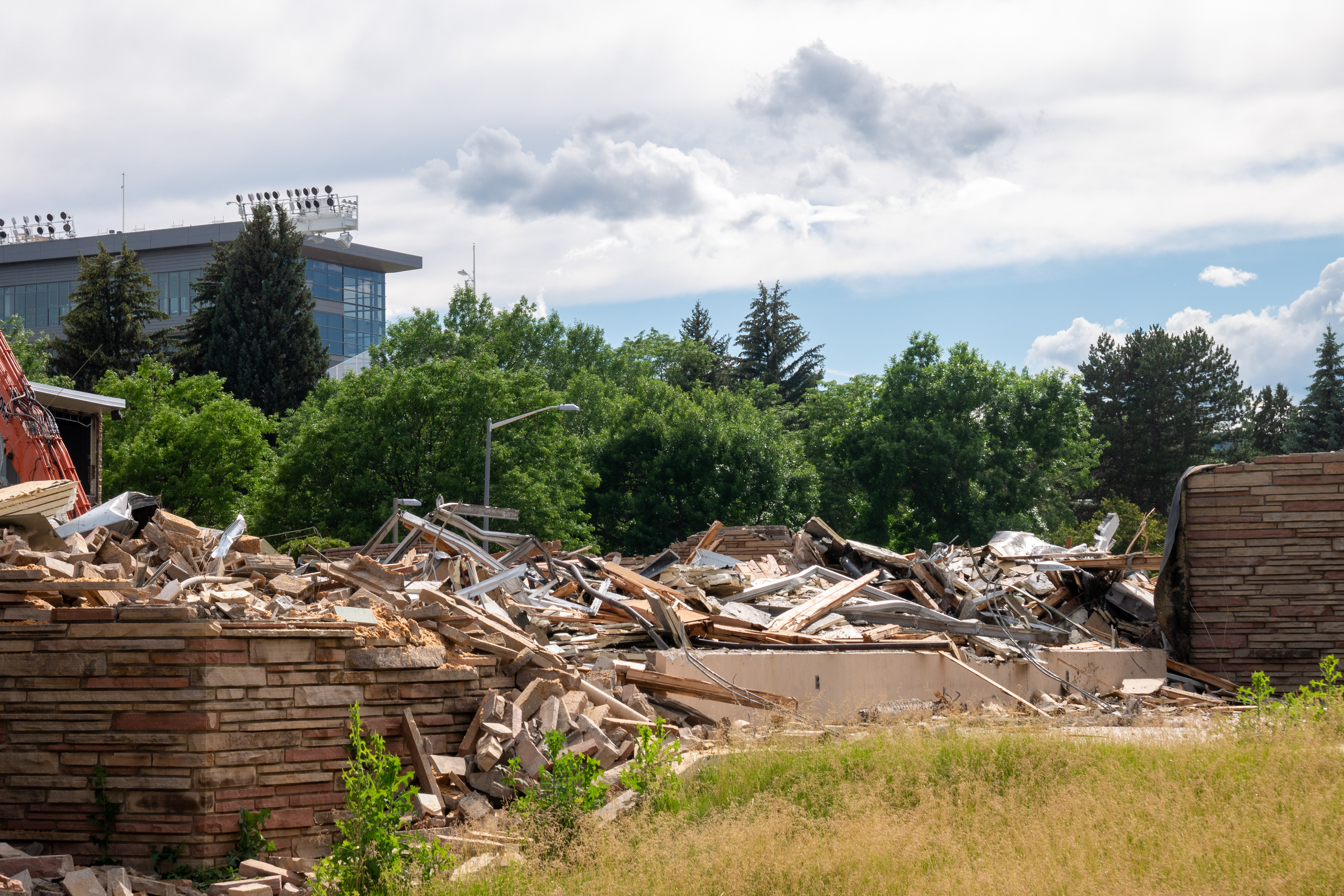 Rubble from the core, east-facing side