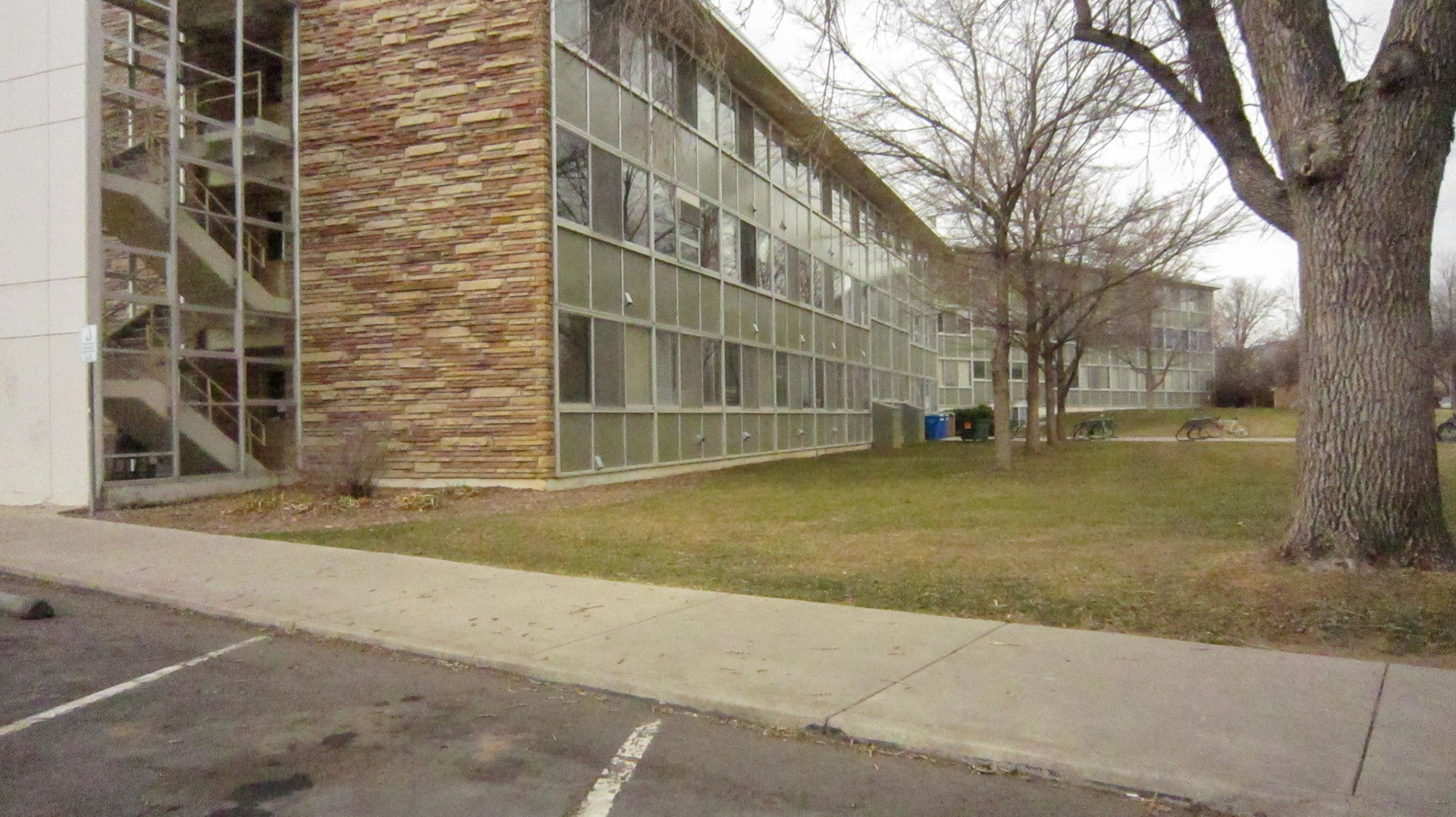 North-facing side of the NE wing