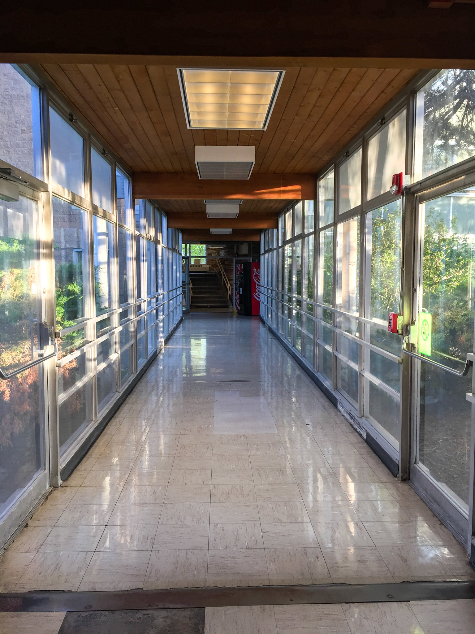 South glass hallway