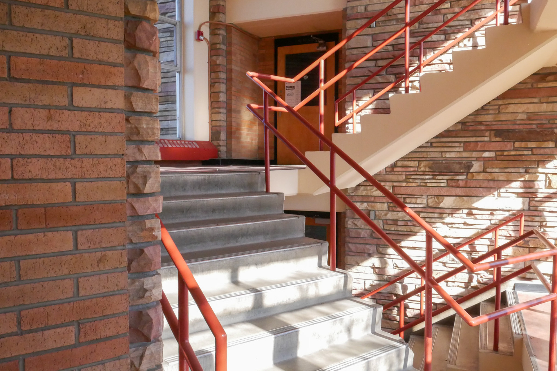 North central stairwell, second floor landing
