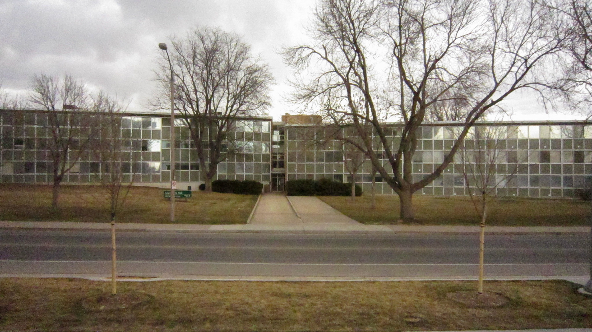 South-facing facade of Aylesworth Hall