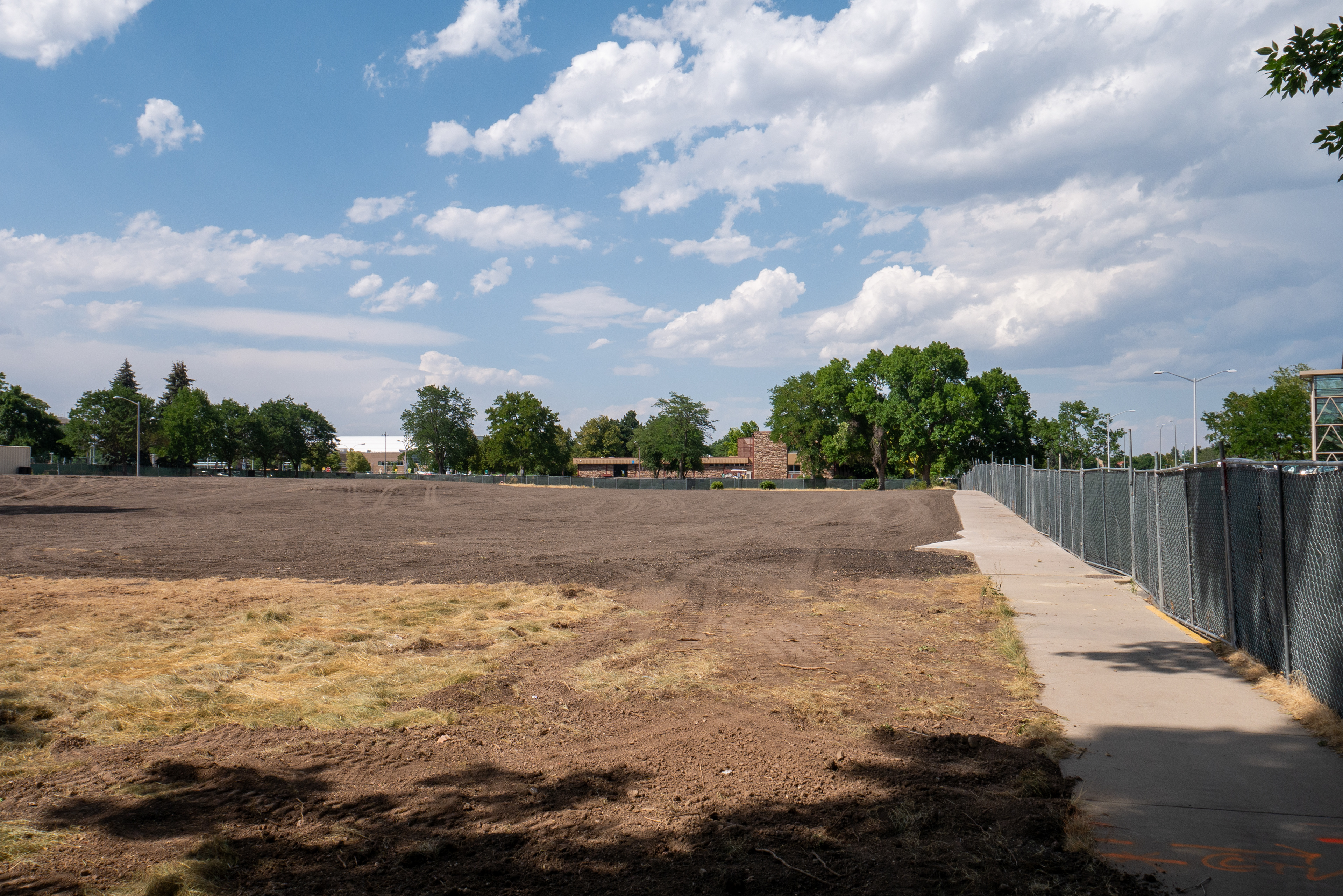 Empty lot, looking north