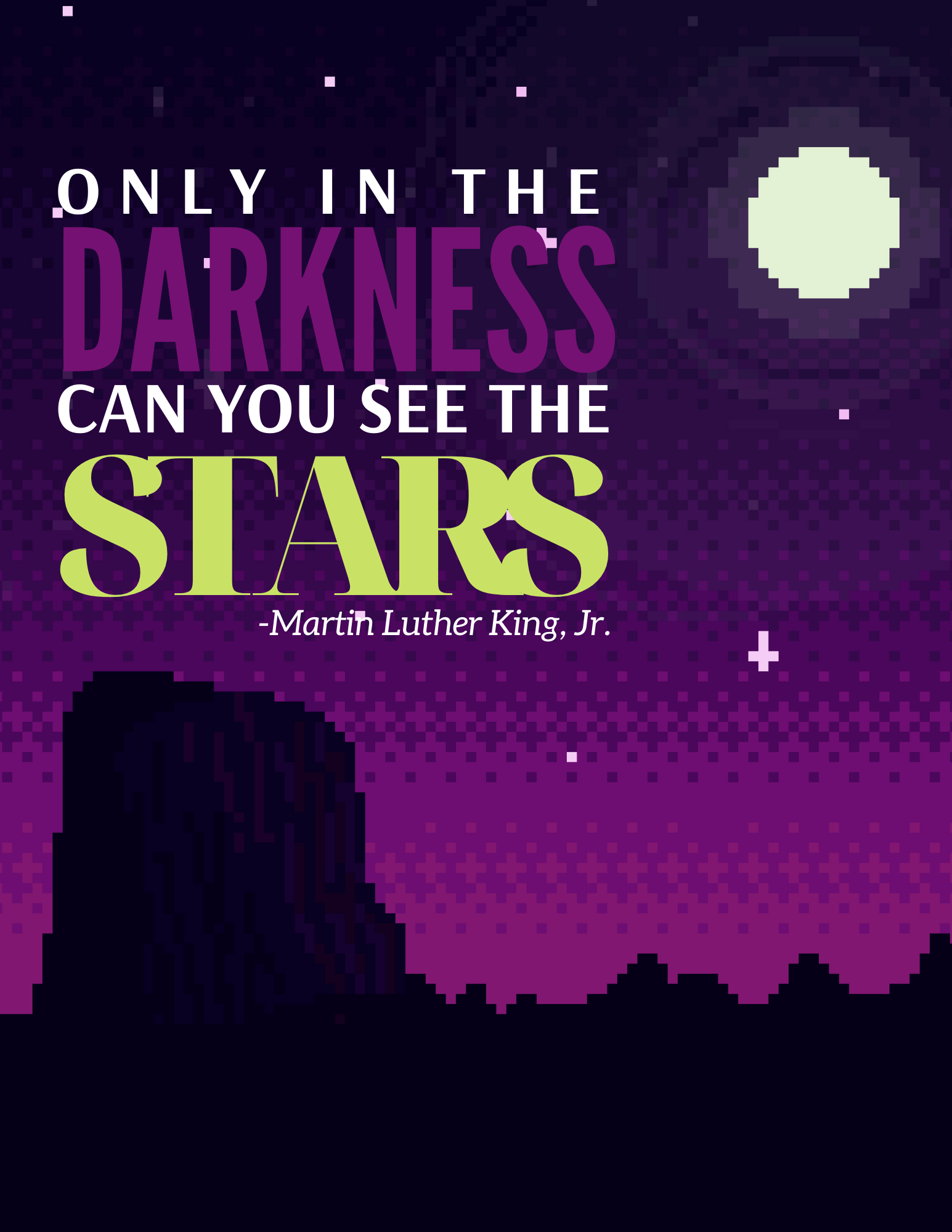 Pixel Art Motivational Poster
