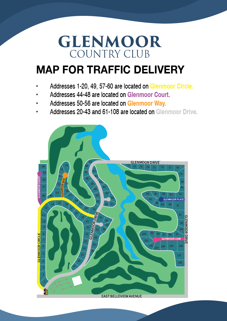 The back with a vectorized map to help delivery drivers find the right address