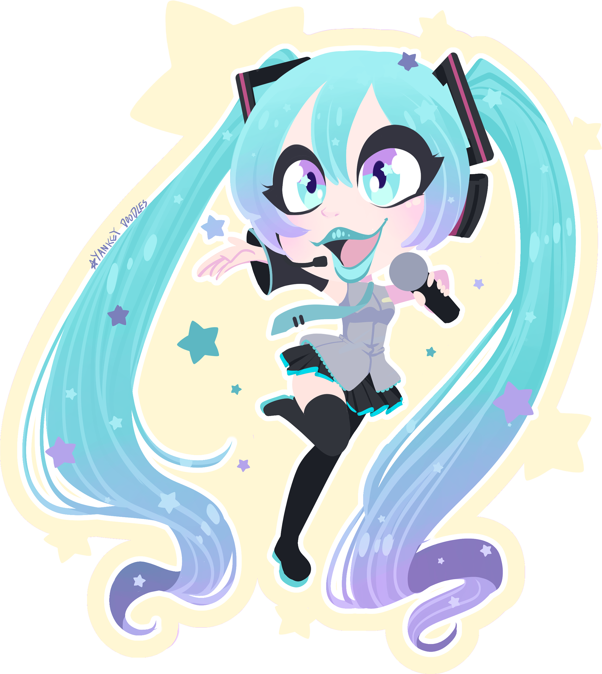 Miku Keychain Design