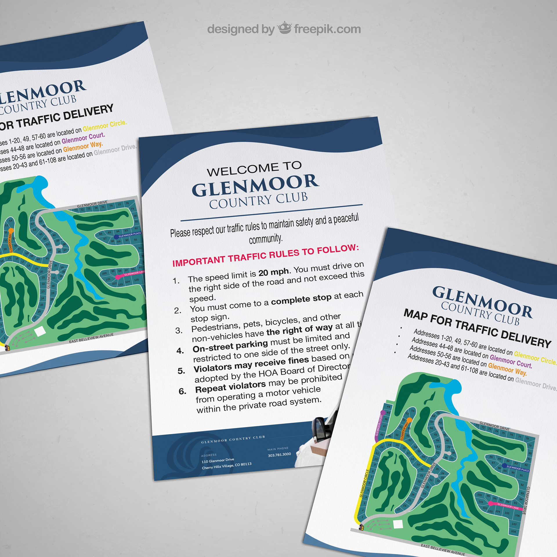 A flyer I designed to help delivery drivers navigate an HOA