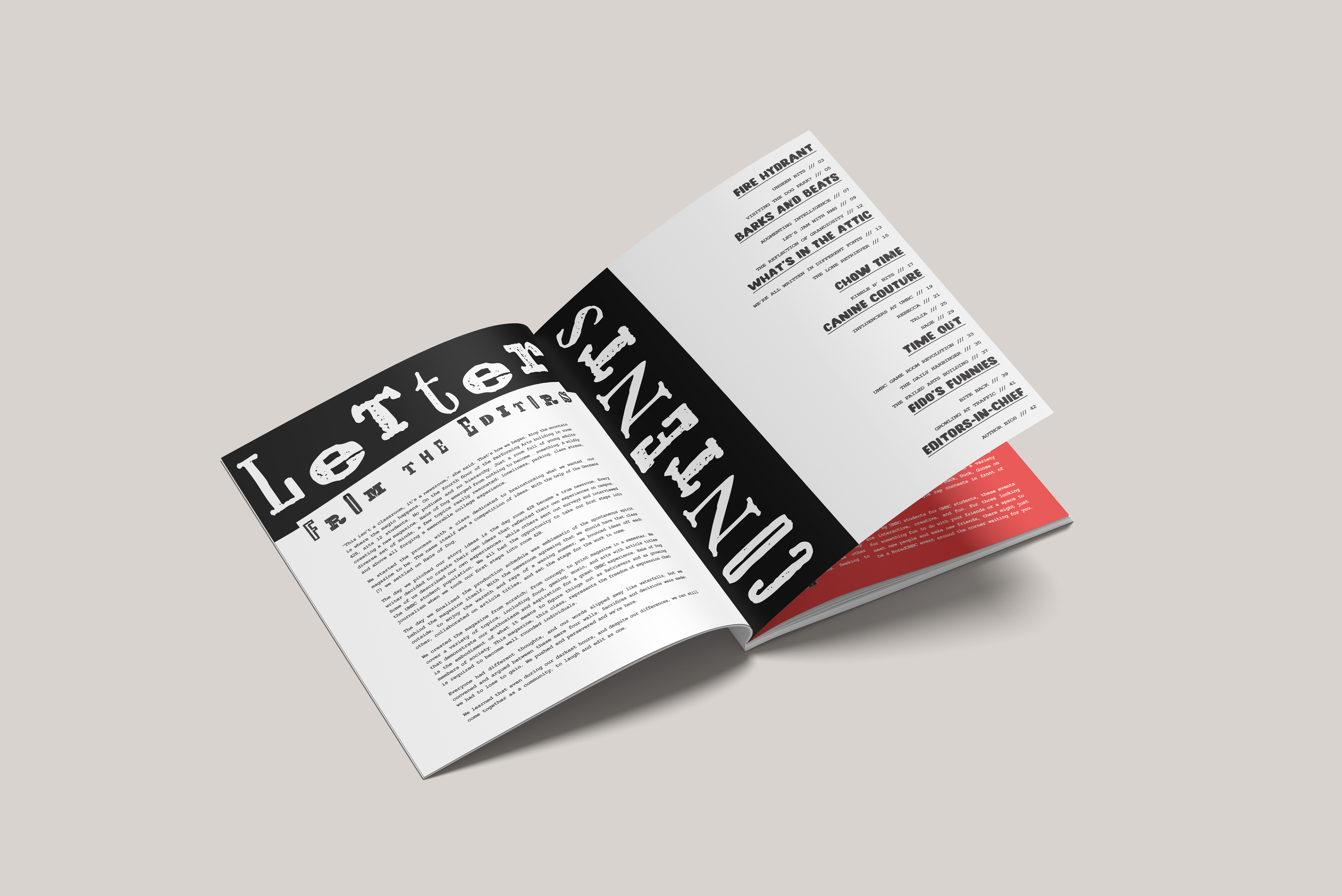 Opening Letter + Table of Contents