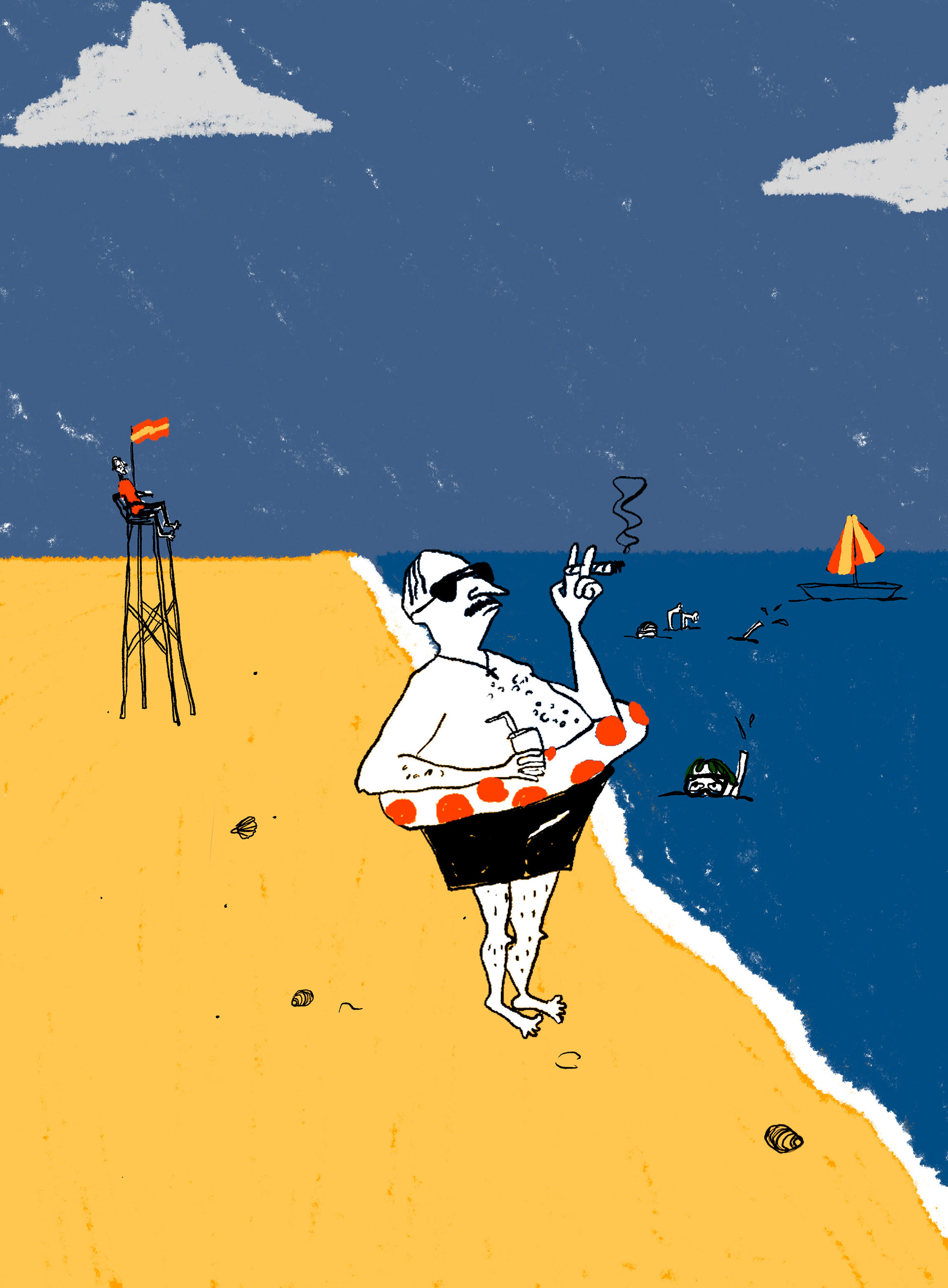 Illustration about summer and fascism.