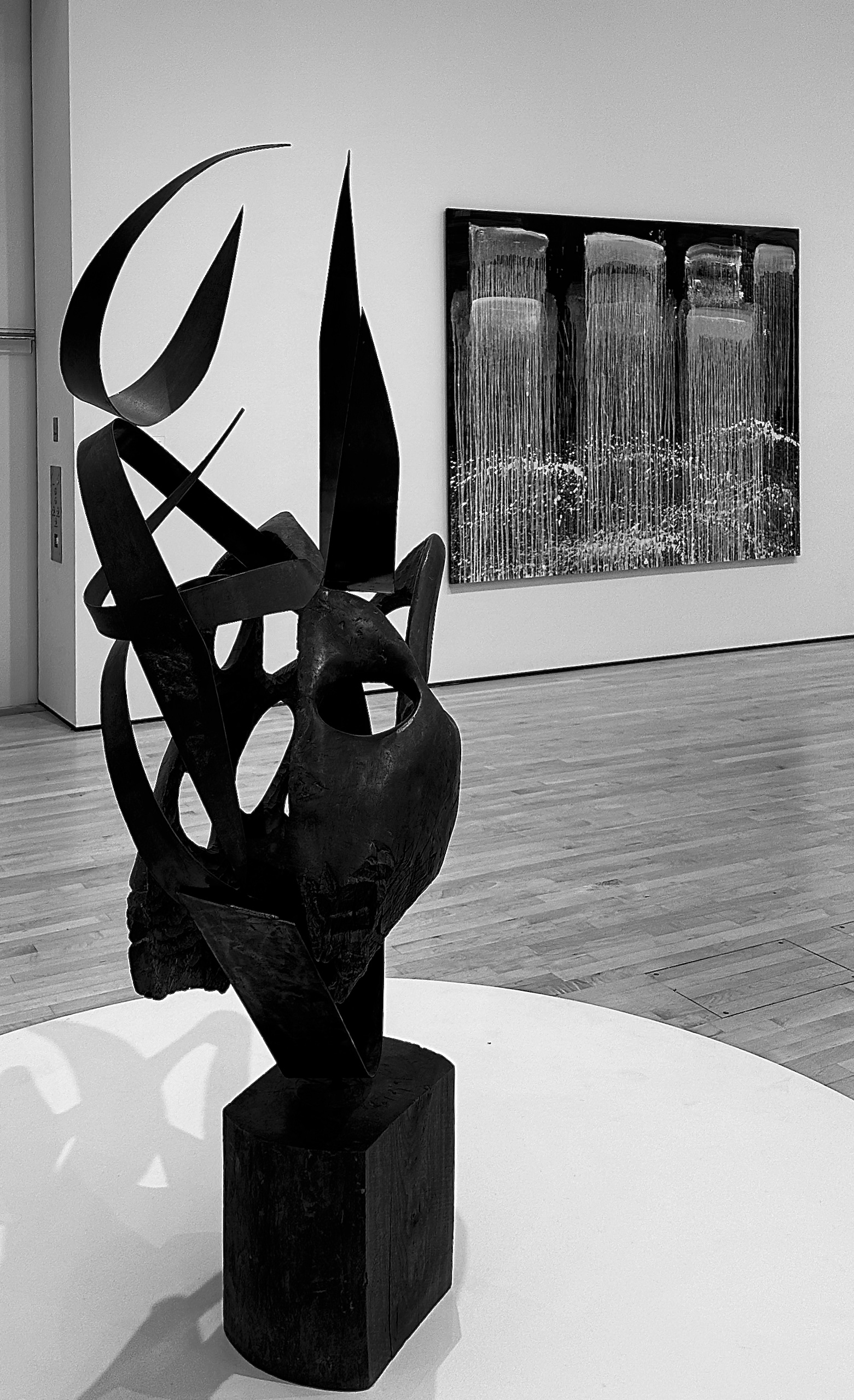 Beverly Pepper (B&W). My mother, in the sixties, made a metal sculpture that I'm reminded of by this.