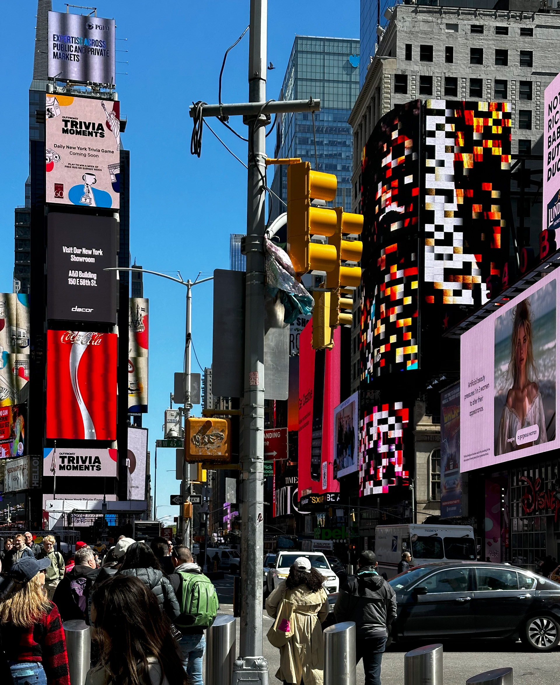 My last morning in town. Passing thru Times Square. Very busy.