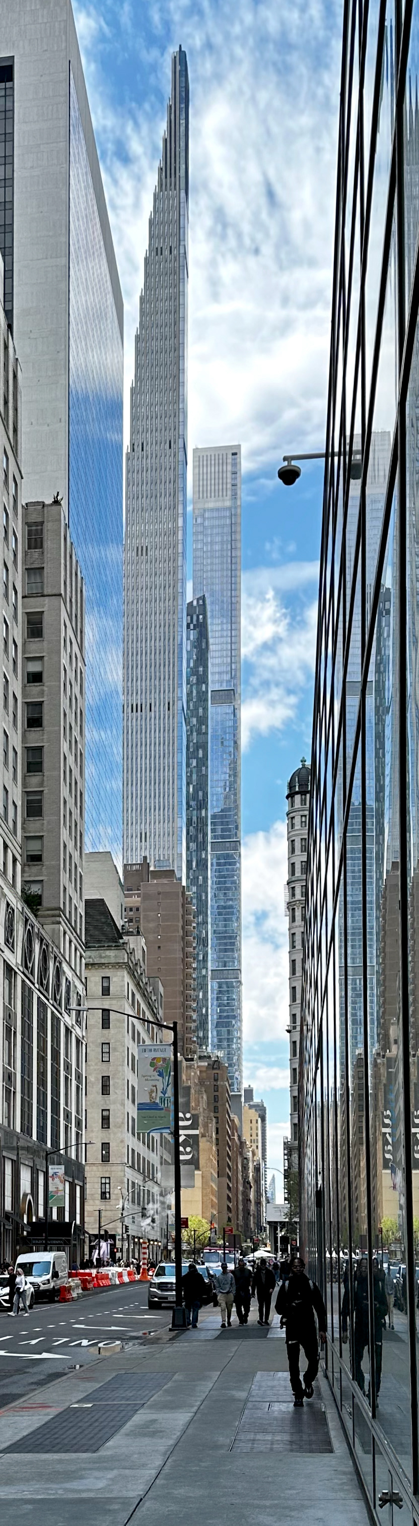 From 58th Street, two ultra-thin skyscrapers. Condos on Billionaires’ Row.