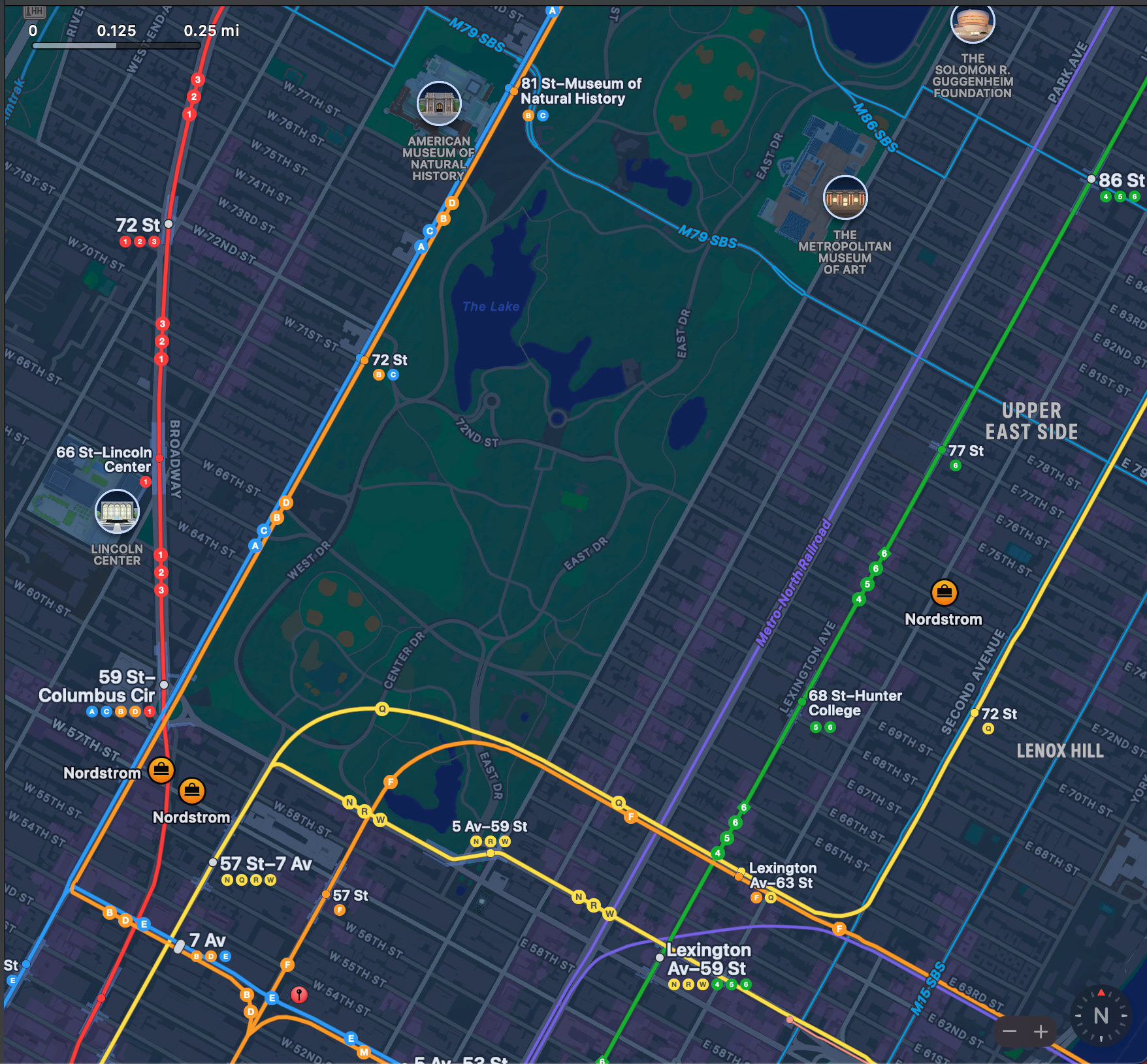 Walked from the Met down to the Nordstrom at 73rd & 3rd. Wrong Nordstrom. I needed to go to W57th & Broadway. Take the Q train.